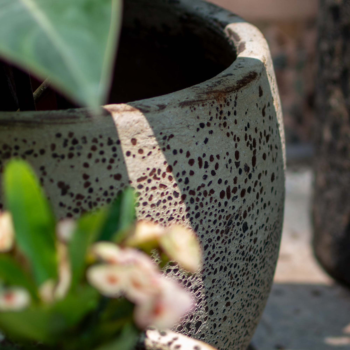 Raay Elongated Ceramic Antique Pot