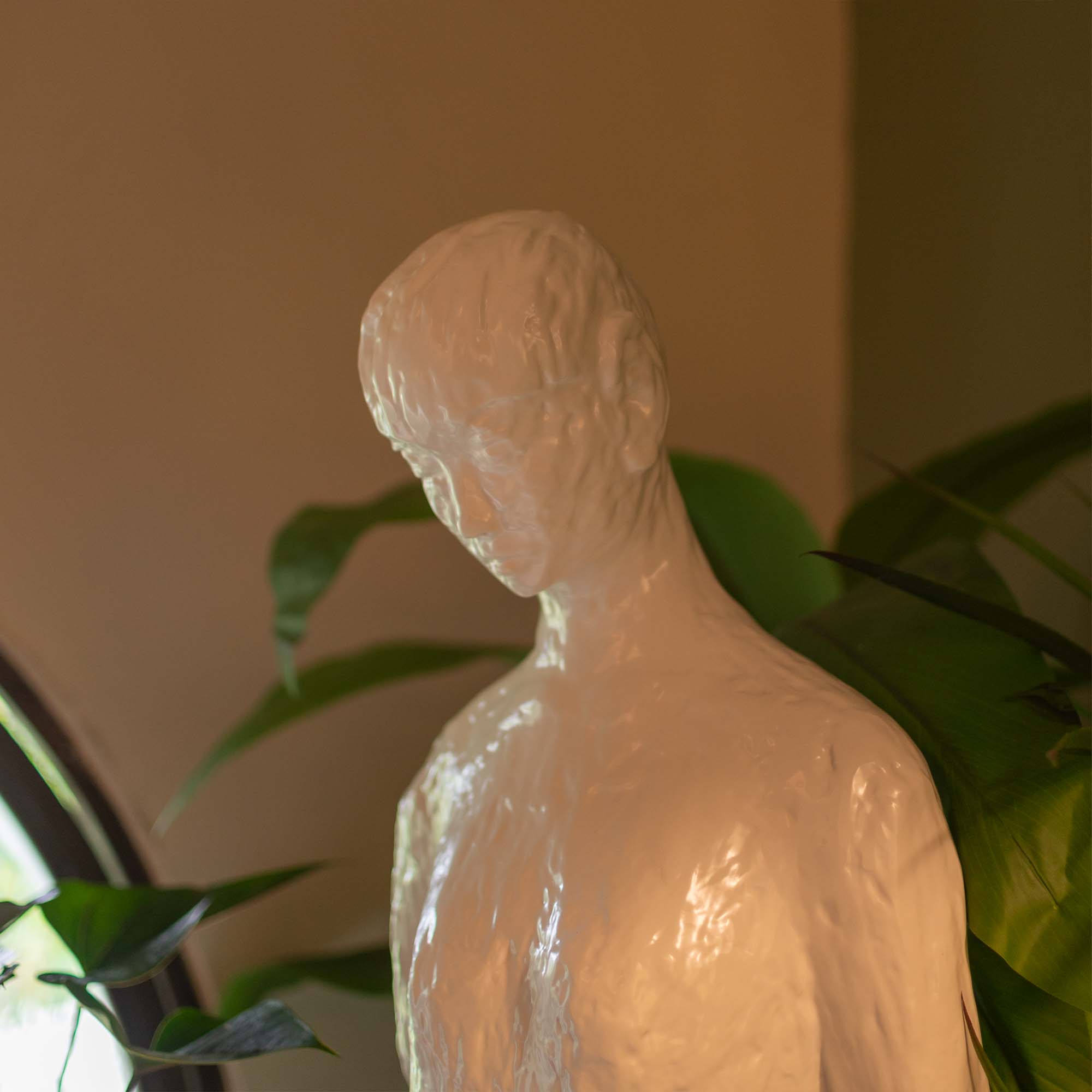 Man Standing Sculpture White - 6 Feet