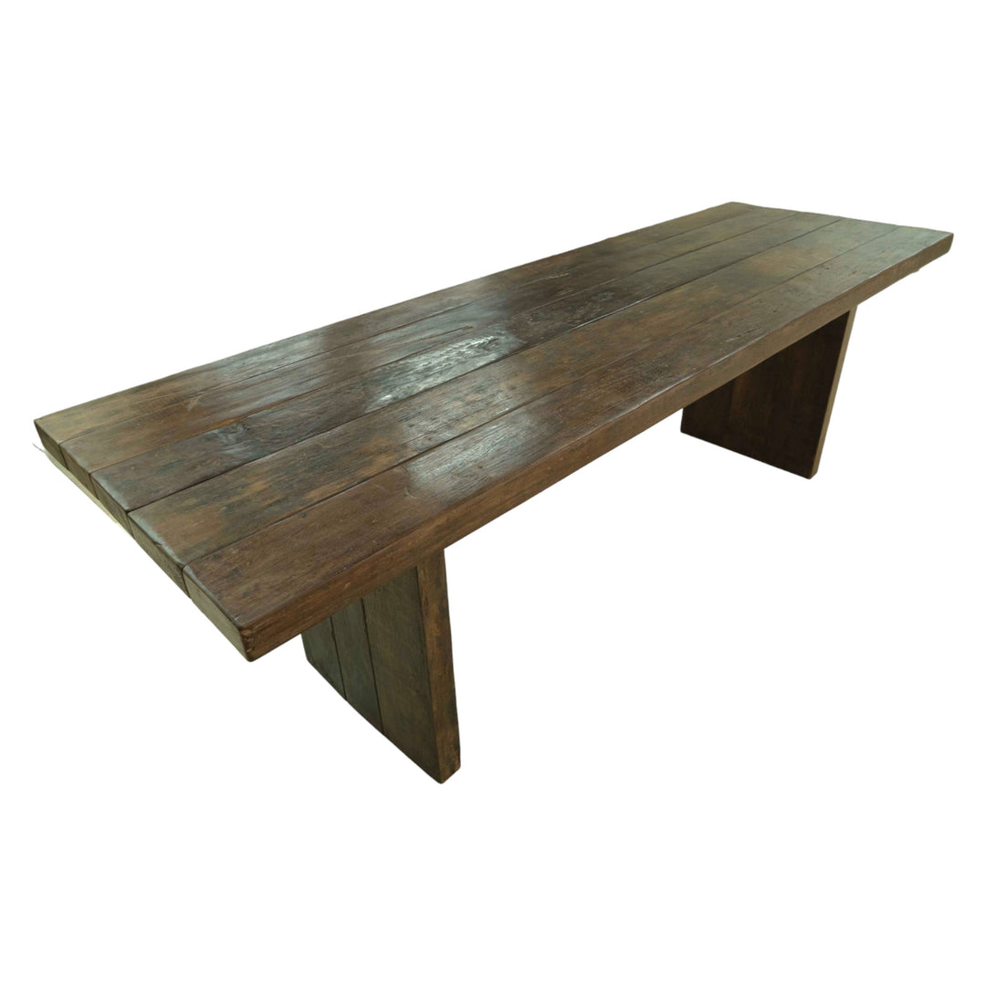 Six Seater Wooden Legs Dining Table