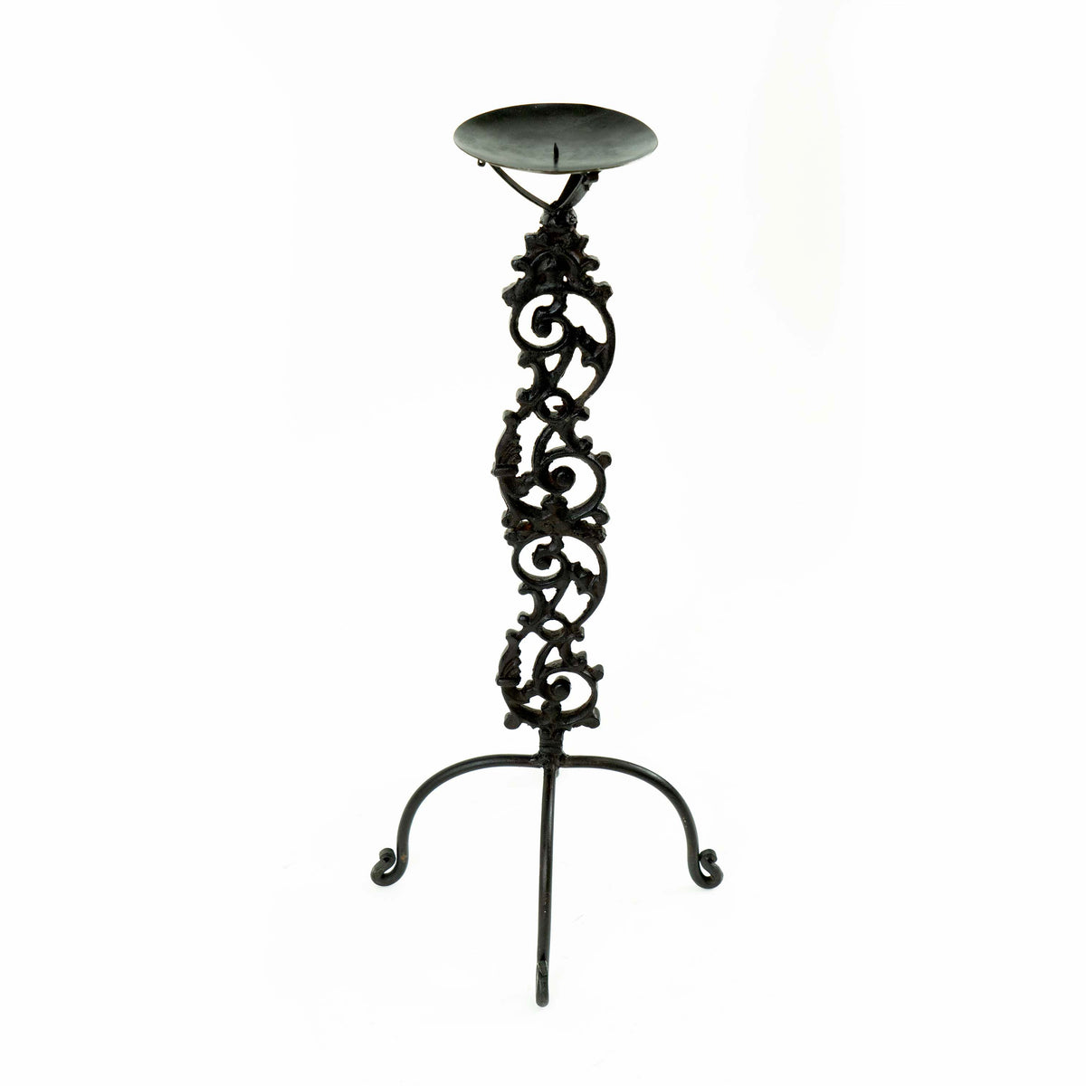 Cast iron candle holder