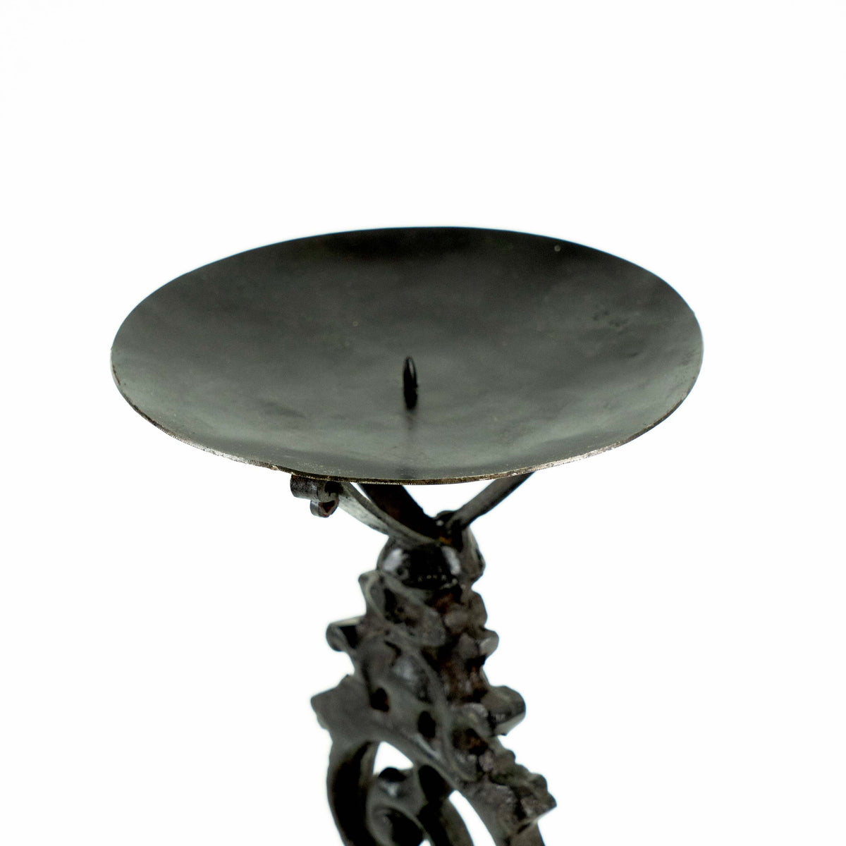 Cast iron candle holder