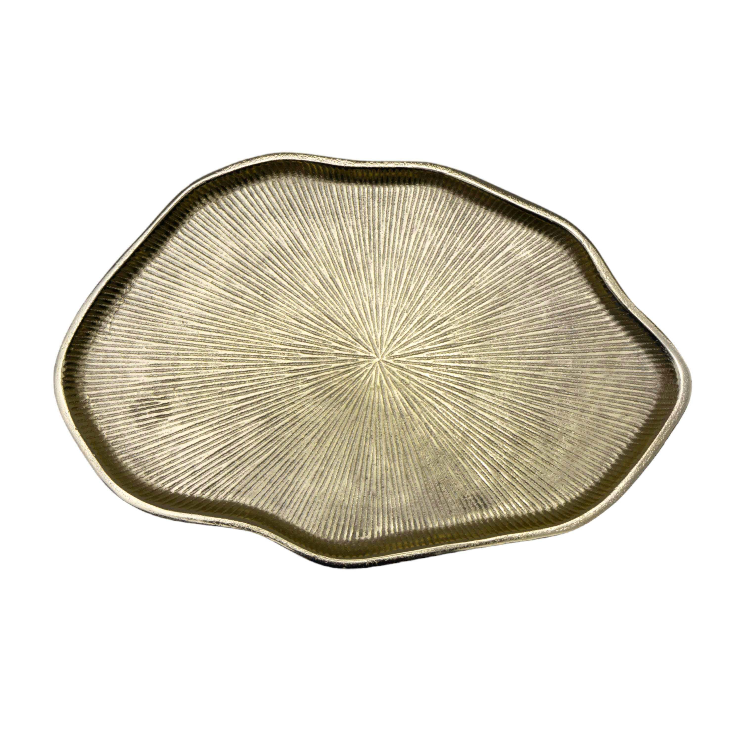 Gold Ruffled Edge Side table