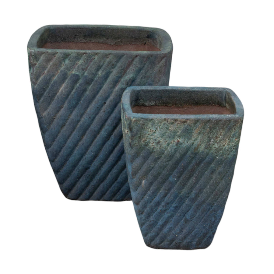 Fluted Diagonal Pot
