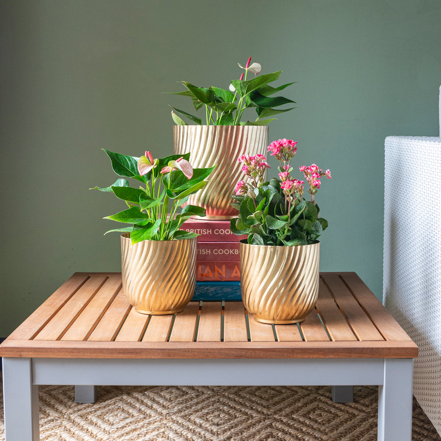 Diagonal Fluted Planter