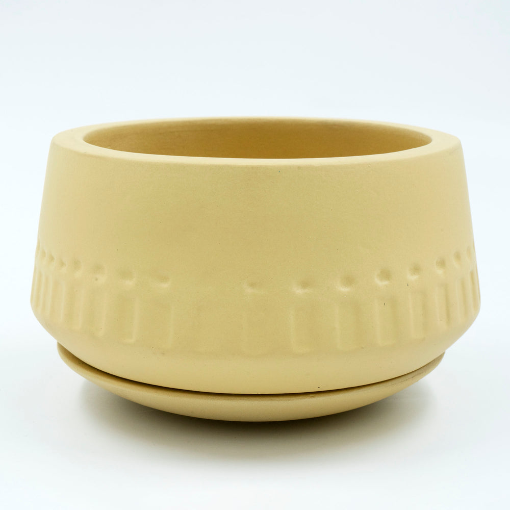 Terracotta Planter Wide Etched Base