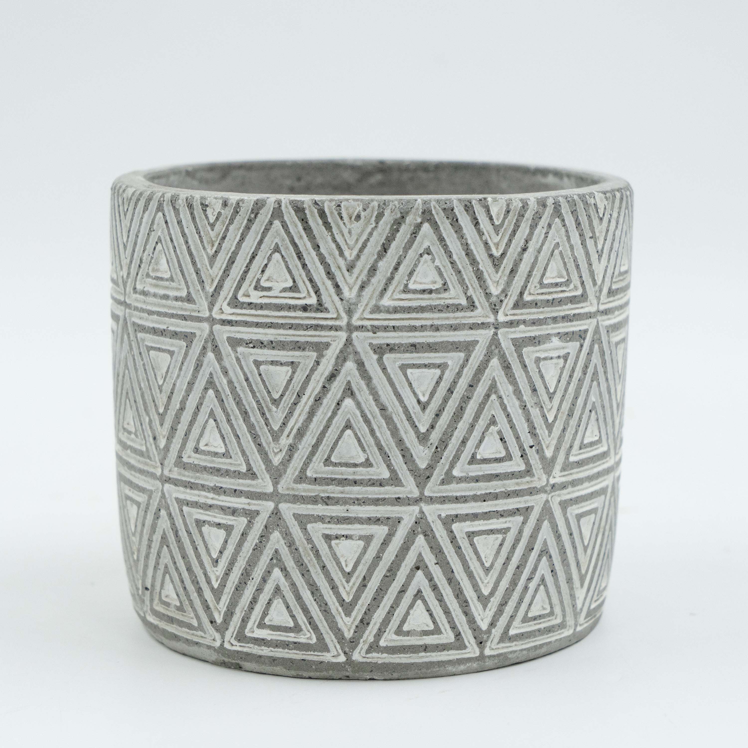 Geometric Pattern Planter with Drainage Plate