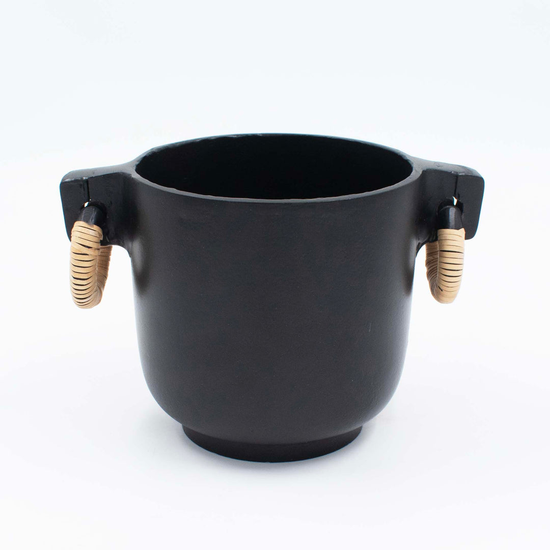 Black Planter With Handle