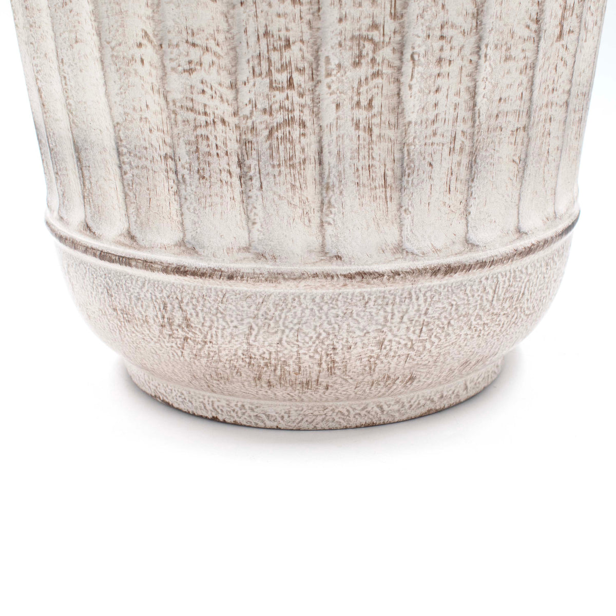 Ivory Black Planter Fluted