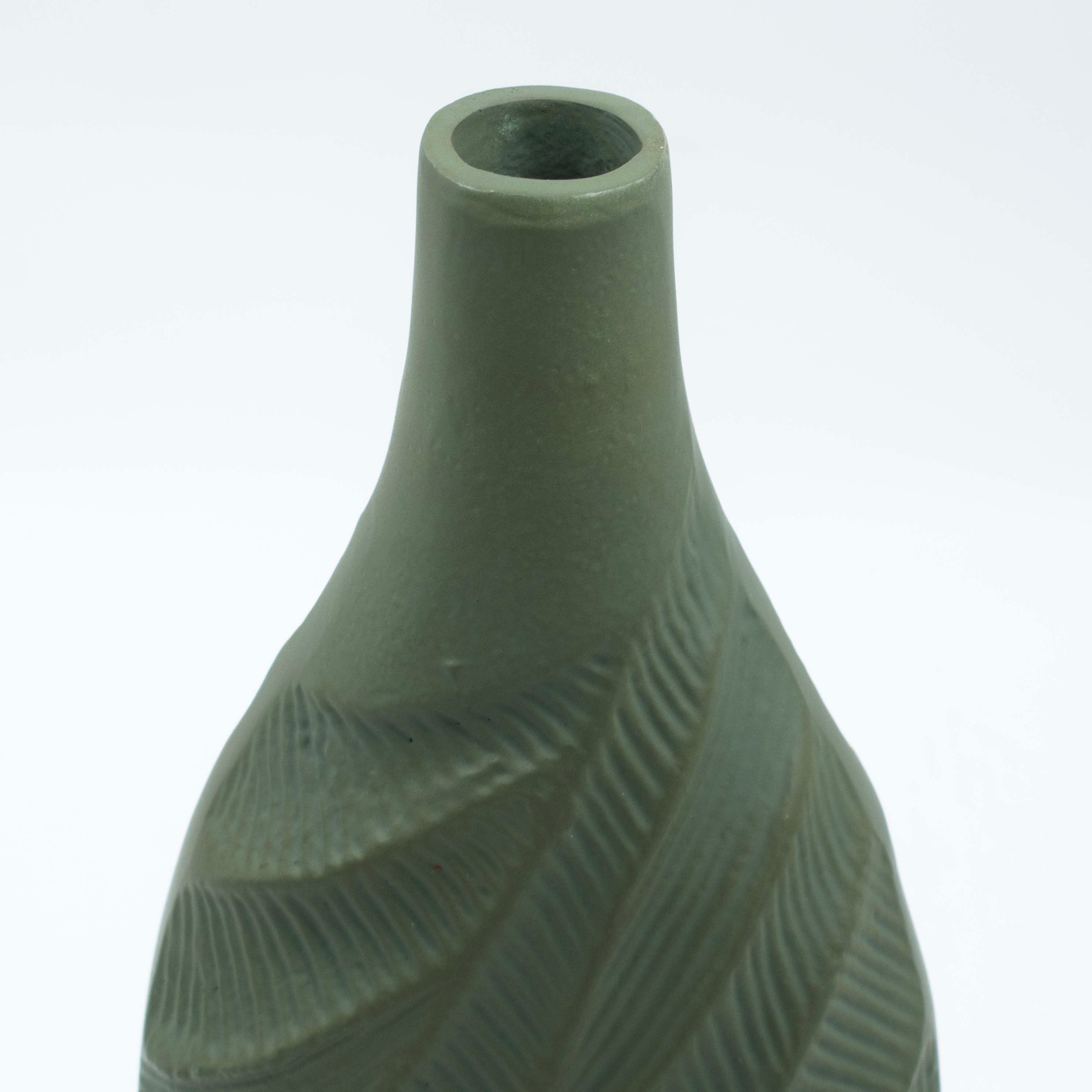 Green Patina Wave Vase