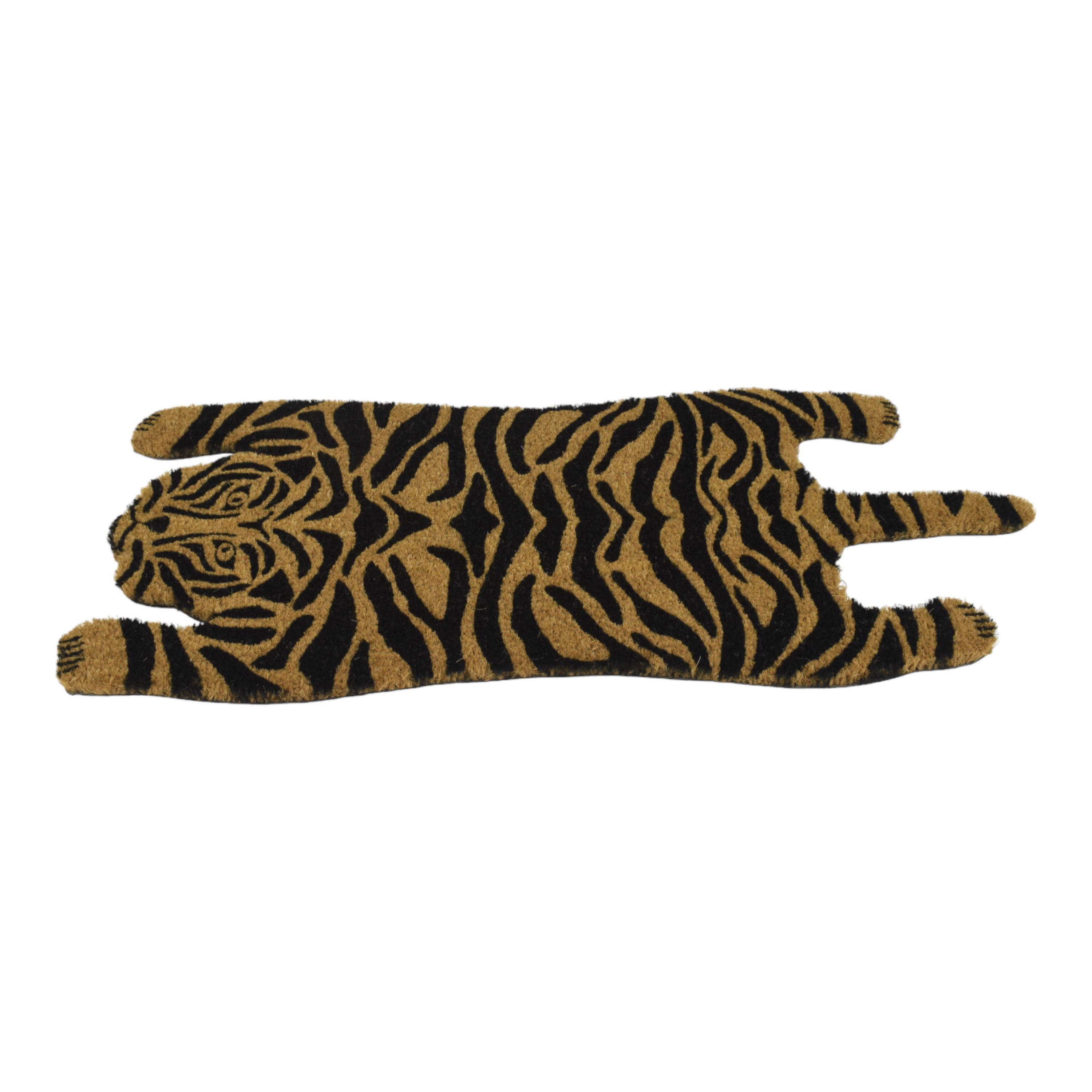PVC Backed Coir Mat Tiger Print