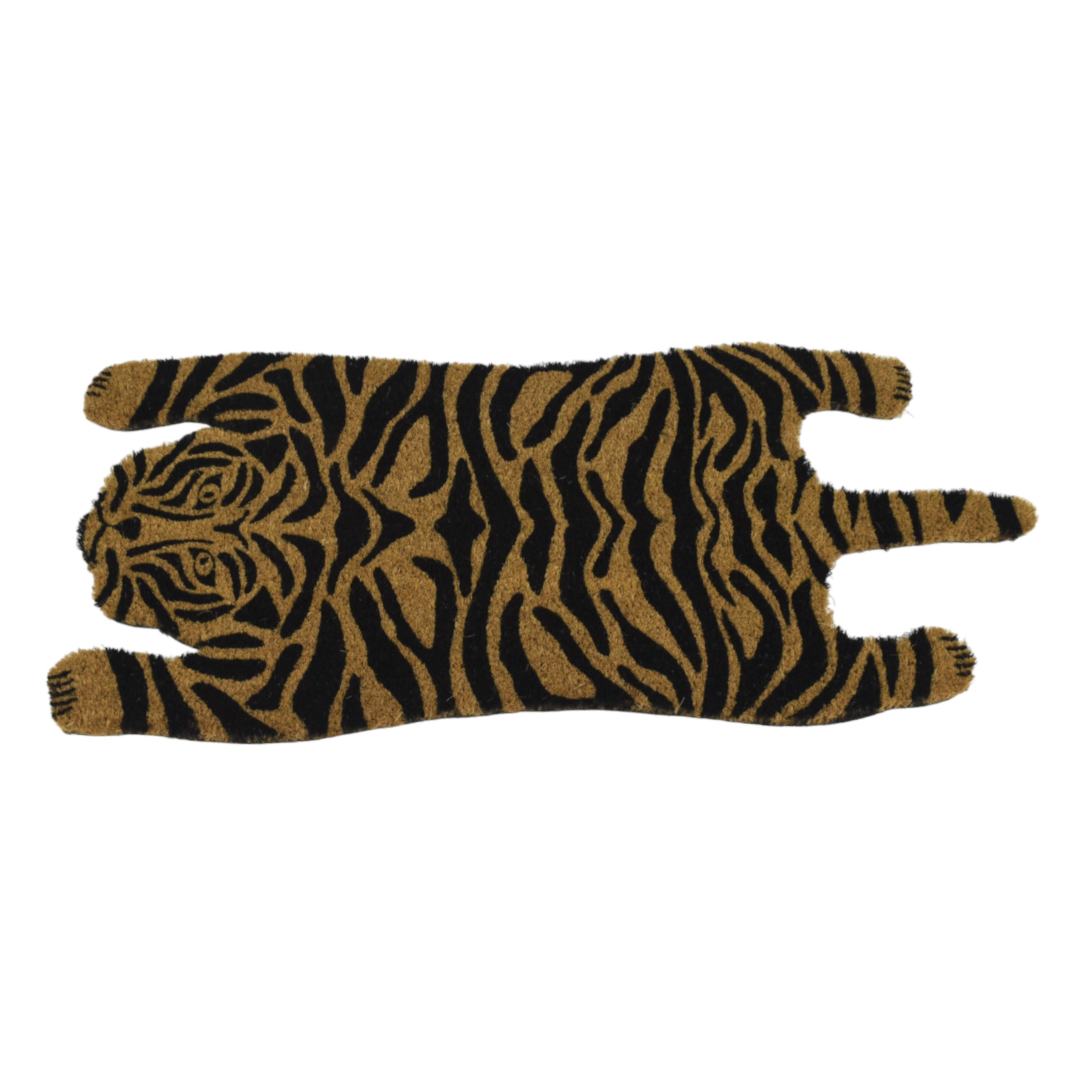 PVC Backed Coir Mat Tiger Print