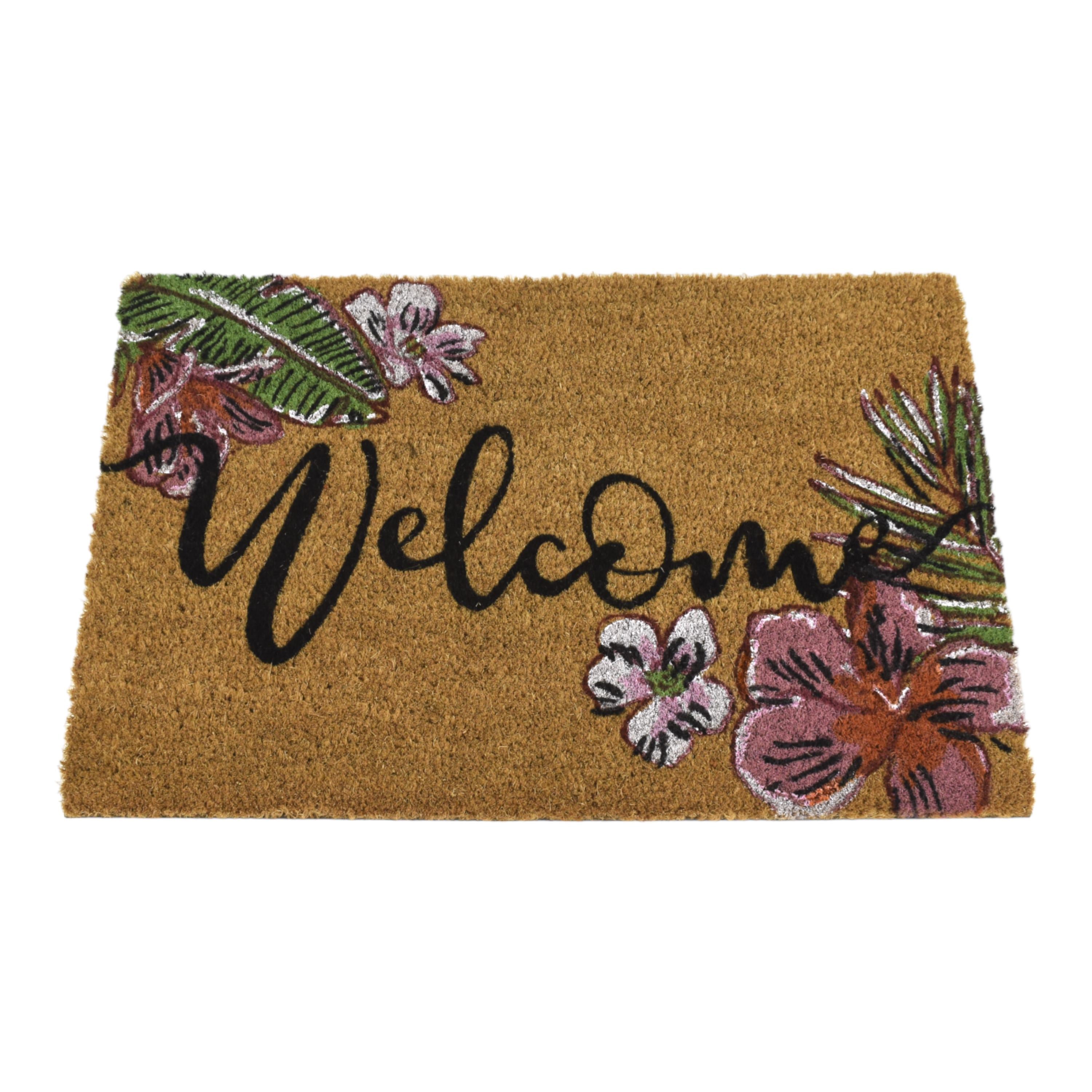 PVC Backed Coir Mat Welcome