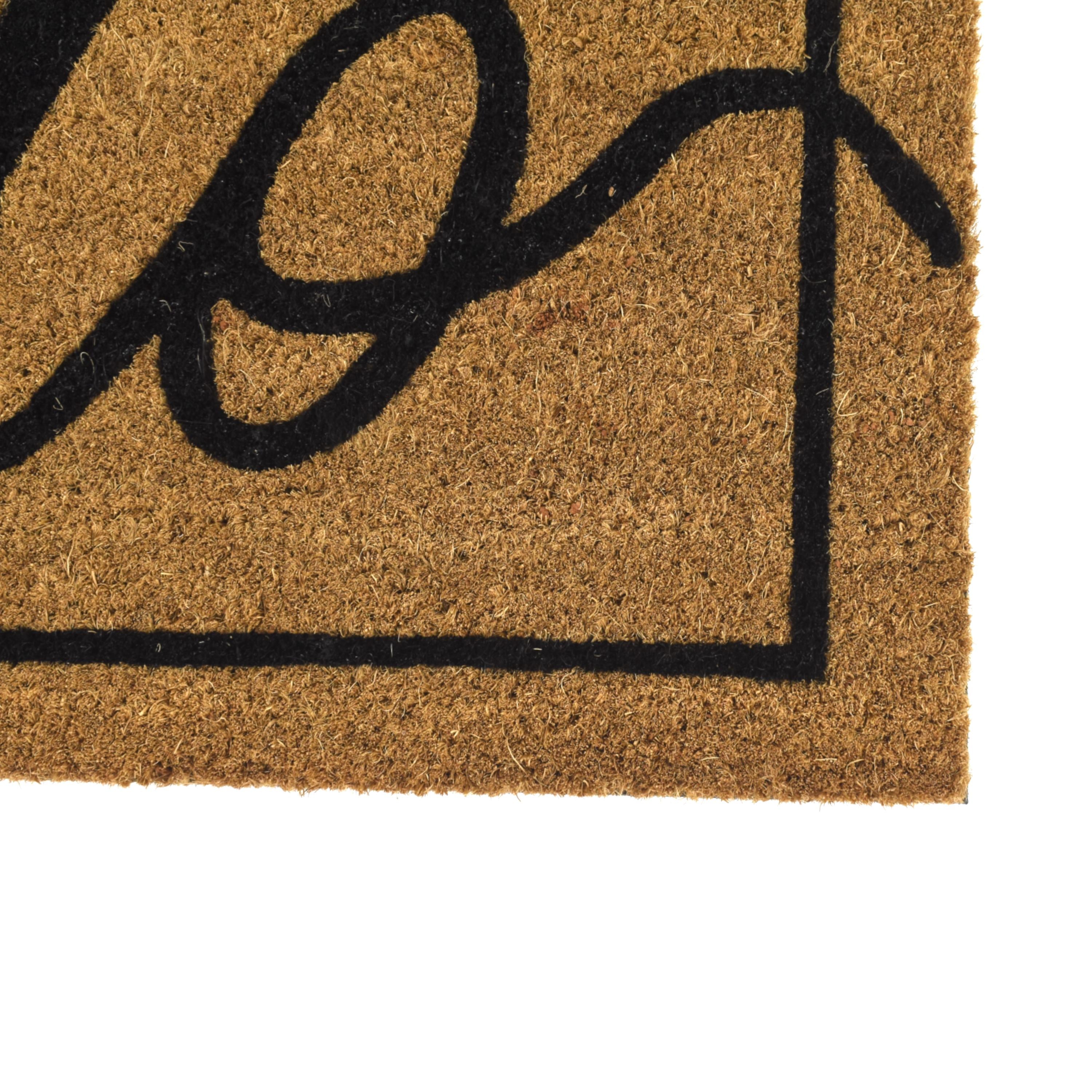 PVC Backed Coir Mat Hello