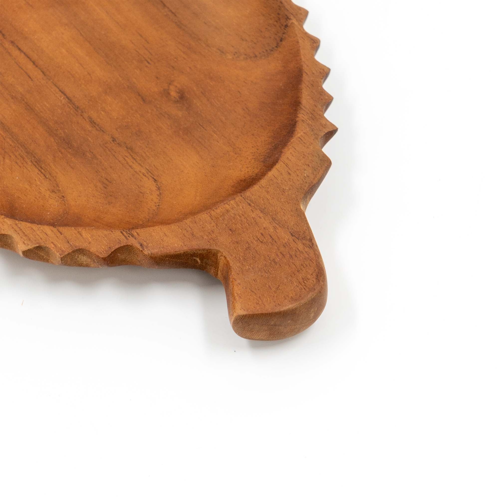 Yarah Teak Wood Zig-Zag Edge Platter