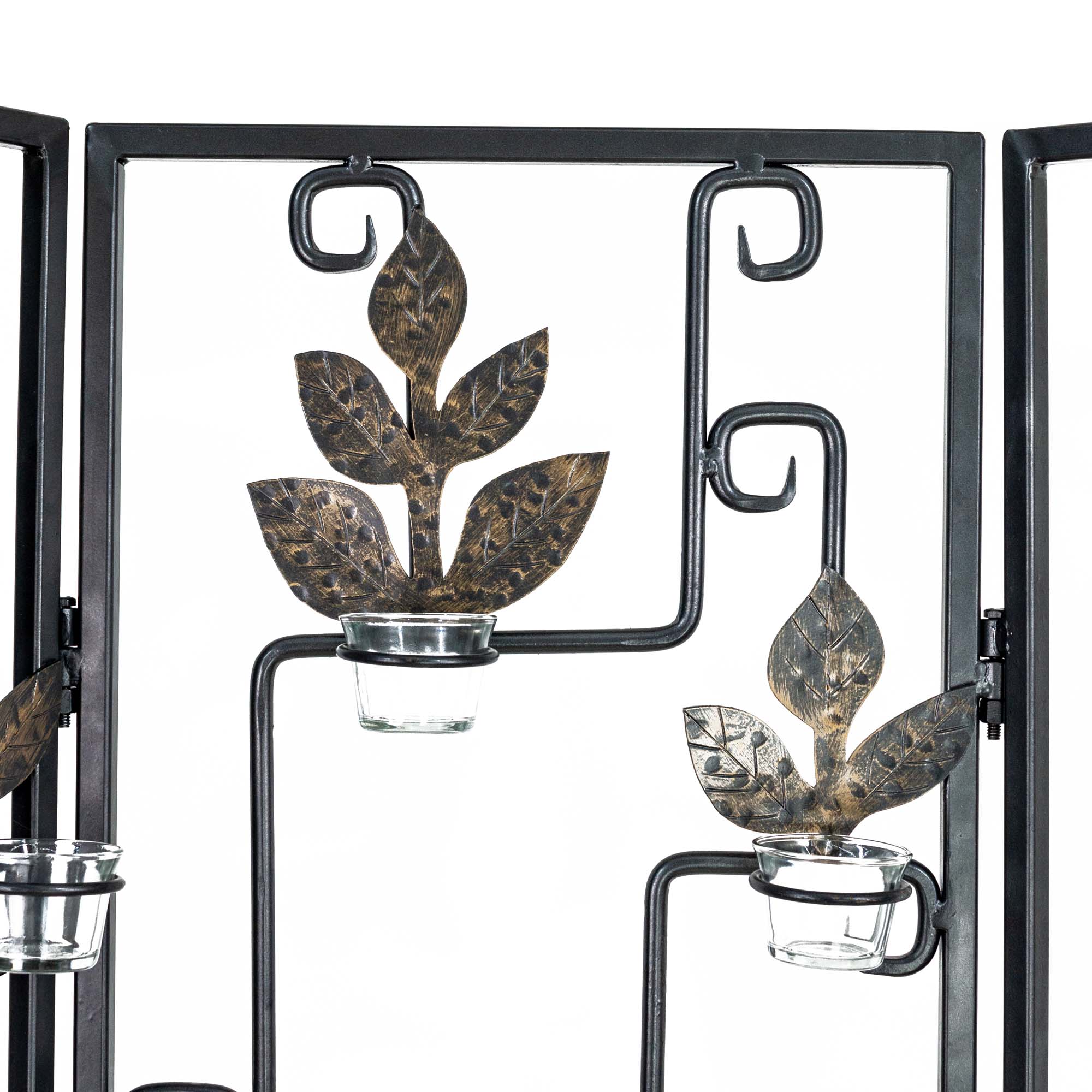 Three Tall Screen With Glass Votives