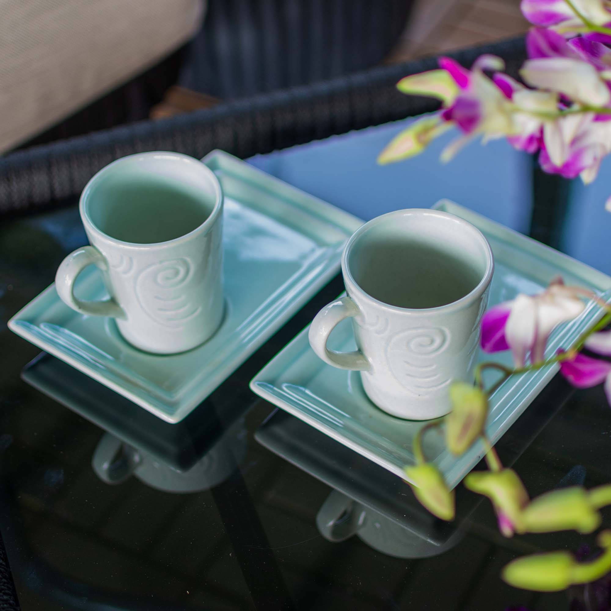 Blue Breeze Mug Plate Set