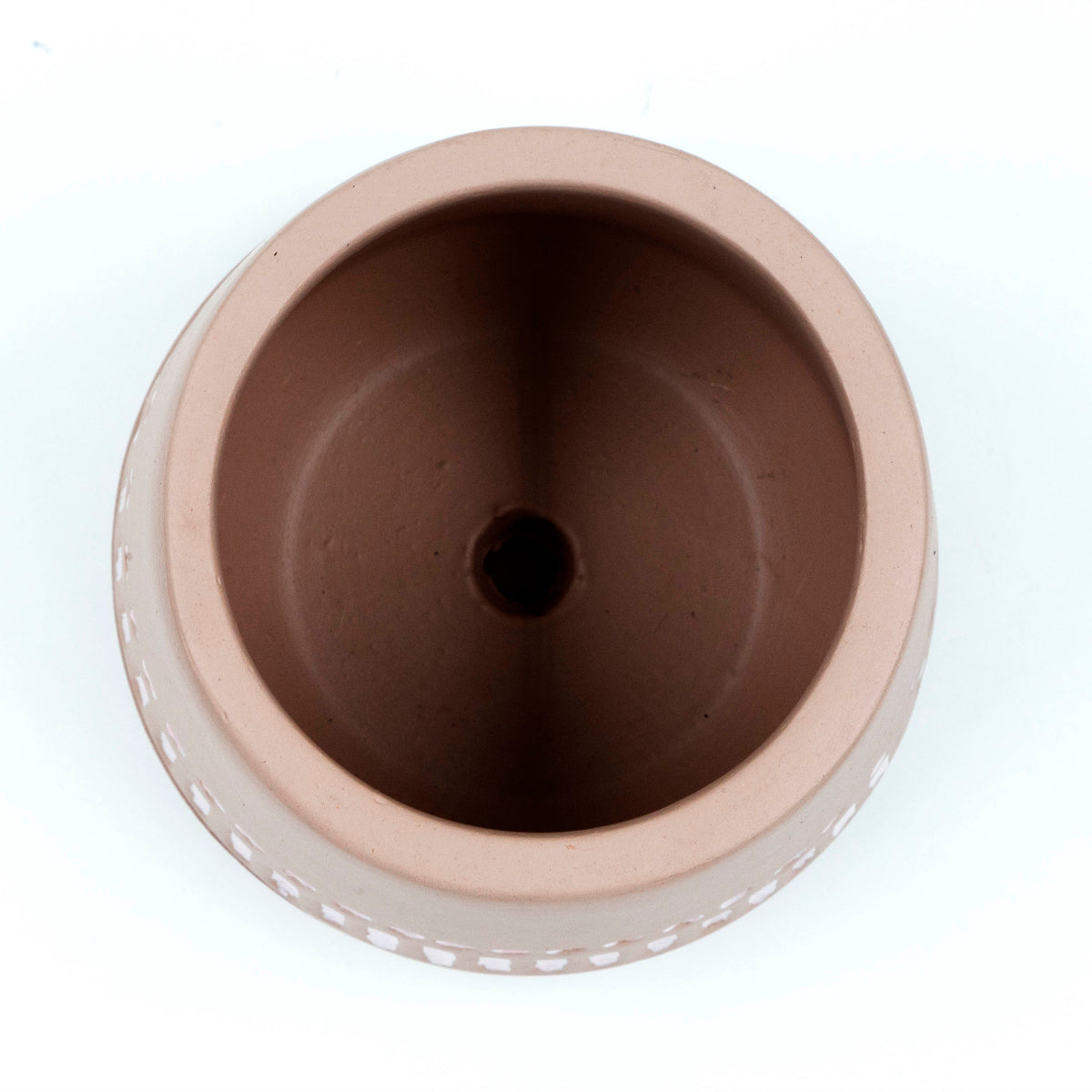 Terracotta Planter Bowl Etched Base