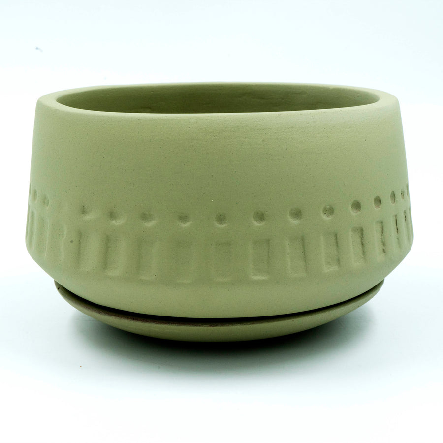 Terracotta Planter Wide Etched Base