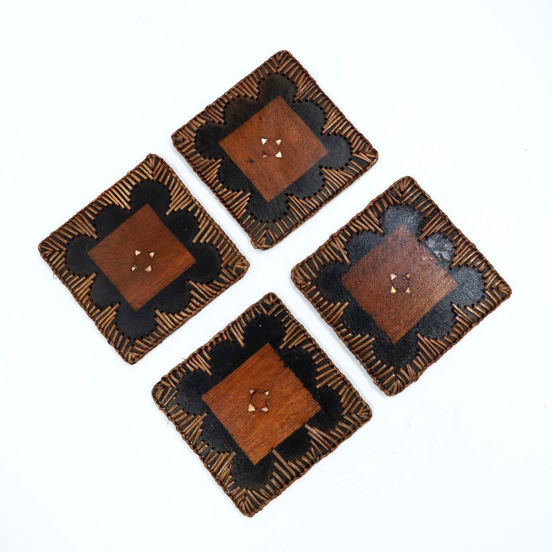 Flower Square Tea Coaster (Set of 4)