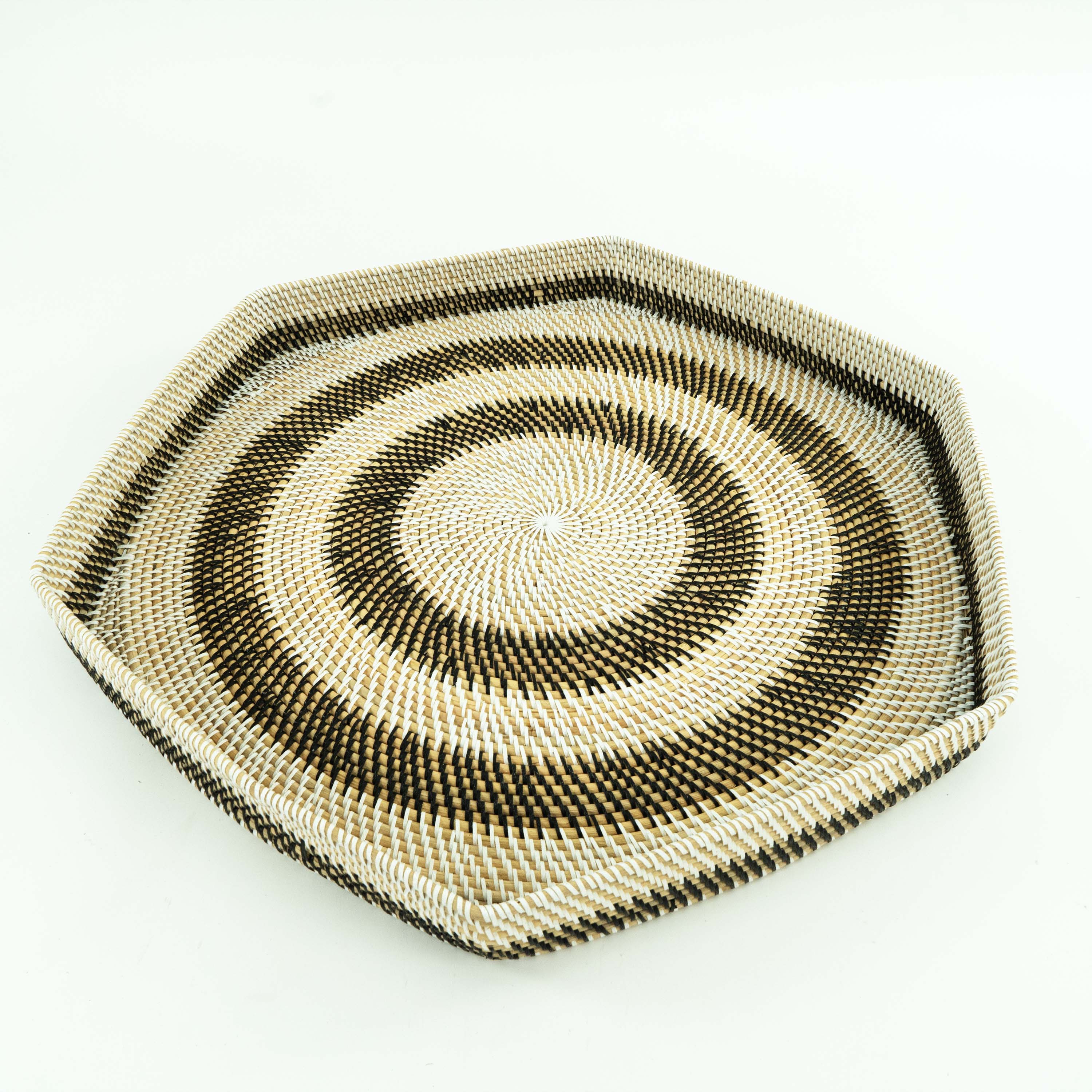 Hexagon Rattan Tray