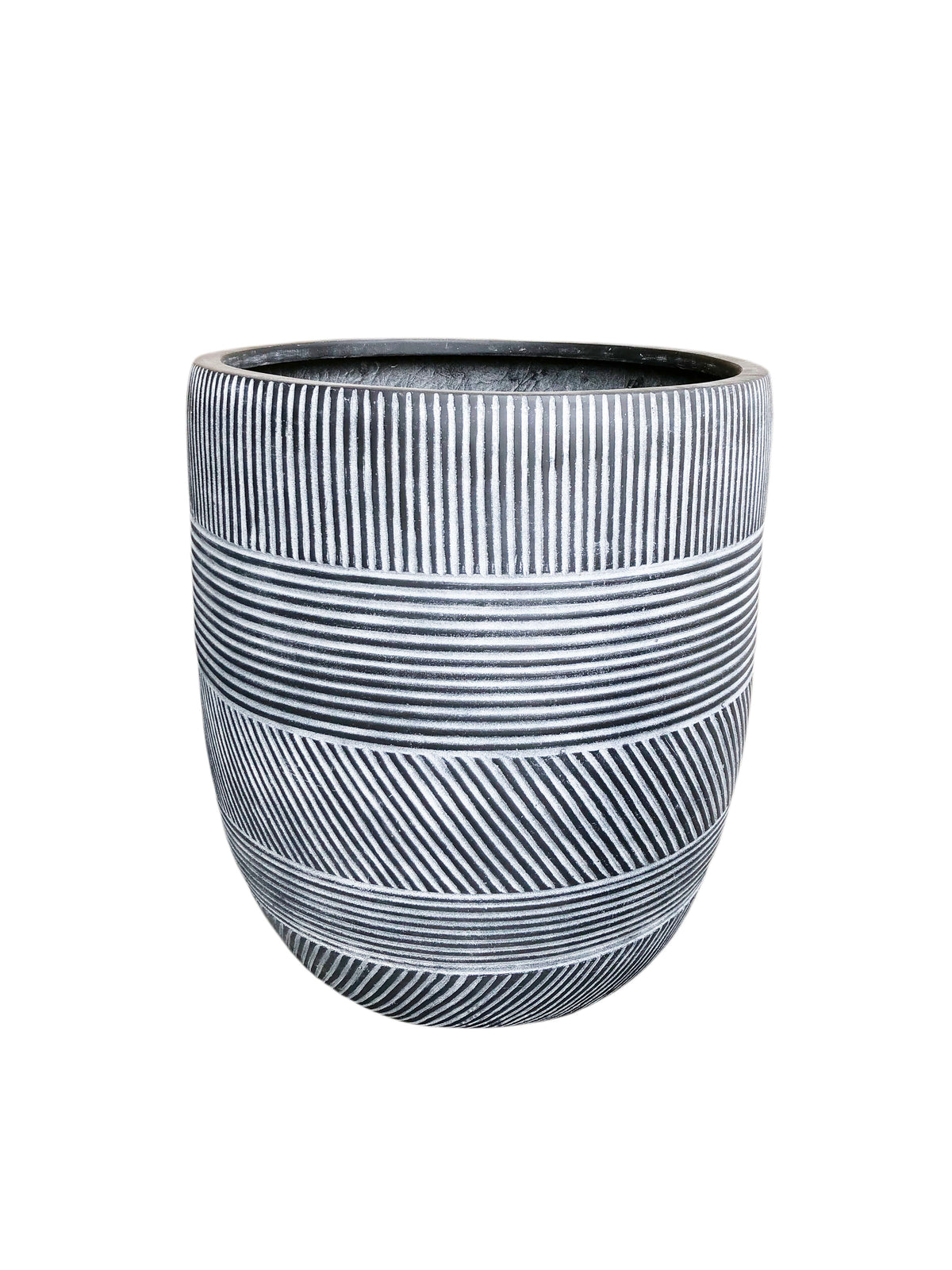 Diagonal Striped Pot