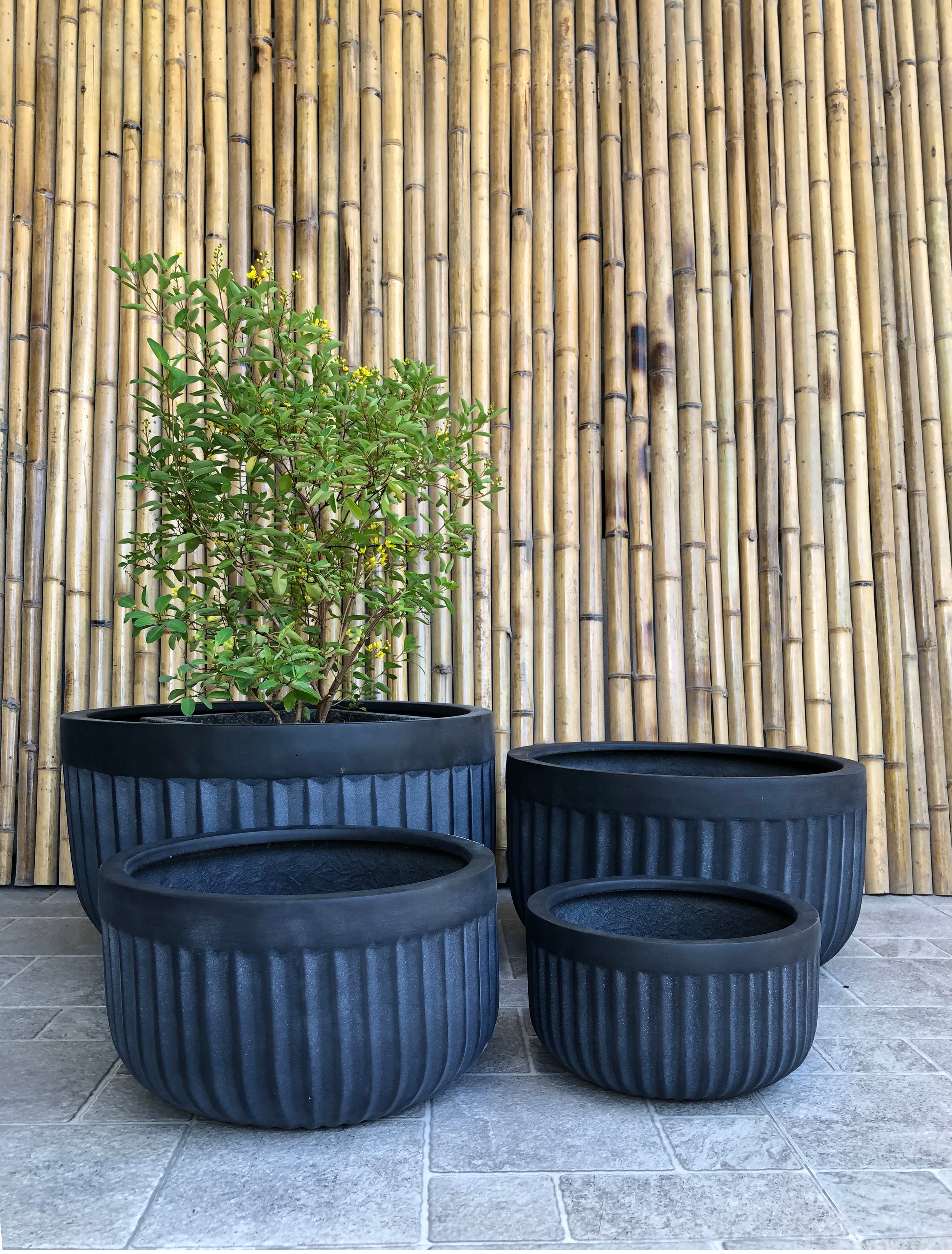 Fluted FRP Short Pot