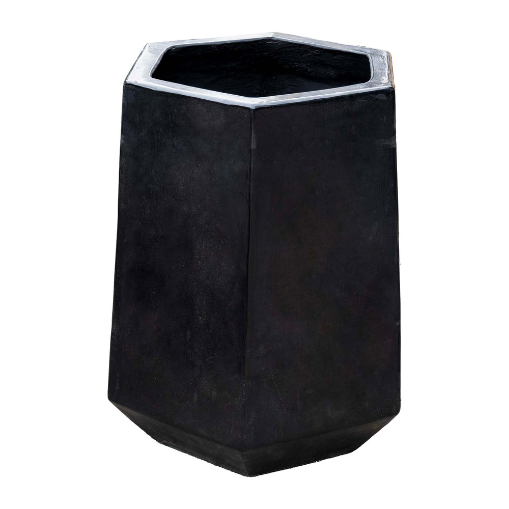 Stone Grey Hex Pot