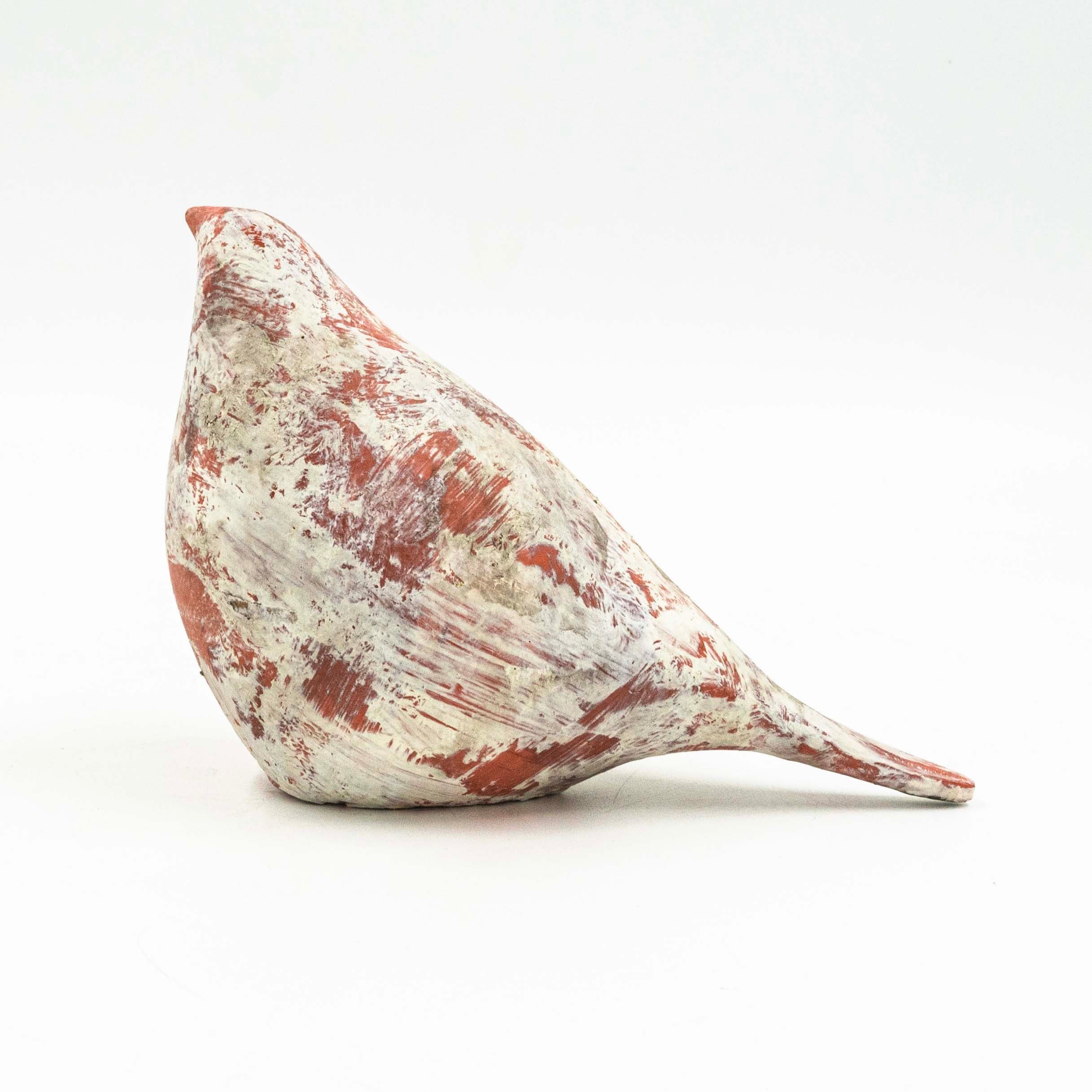 Fiber Clay Bird Facing Upside Decor