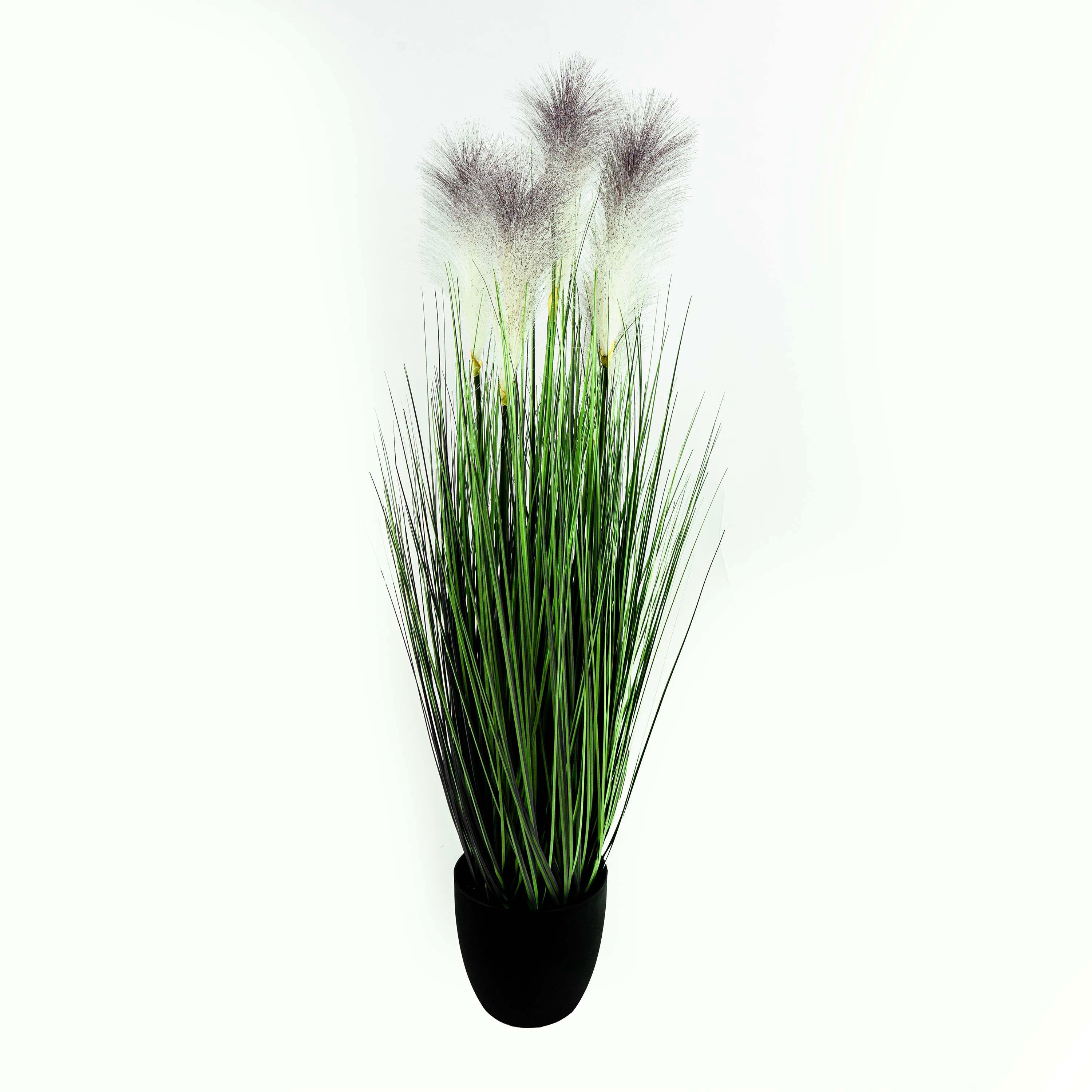 Faux Reed Grass With Pot - 3.5 Feet