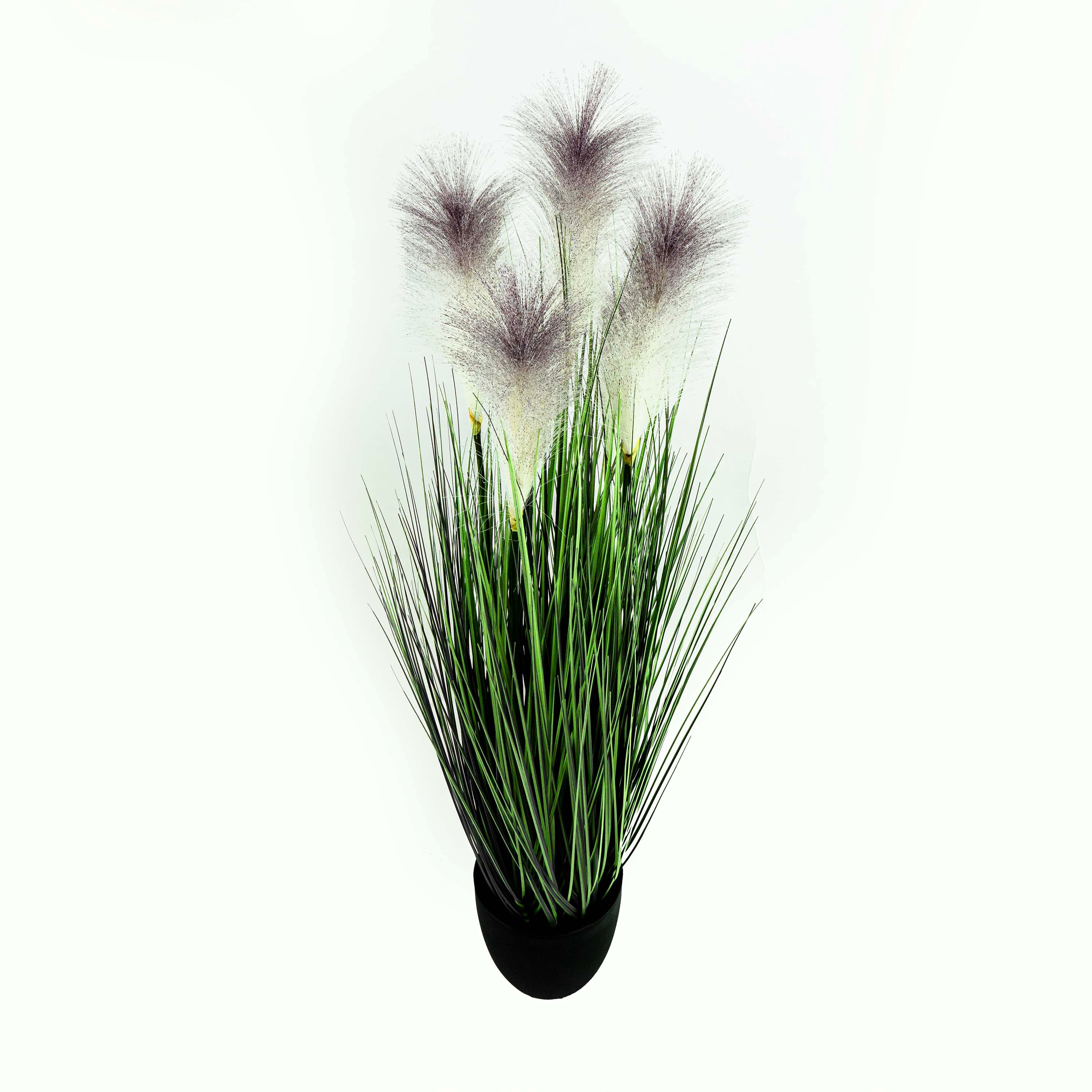 Faux Reed Grass With Pot - 3.5 Feet