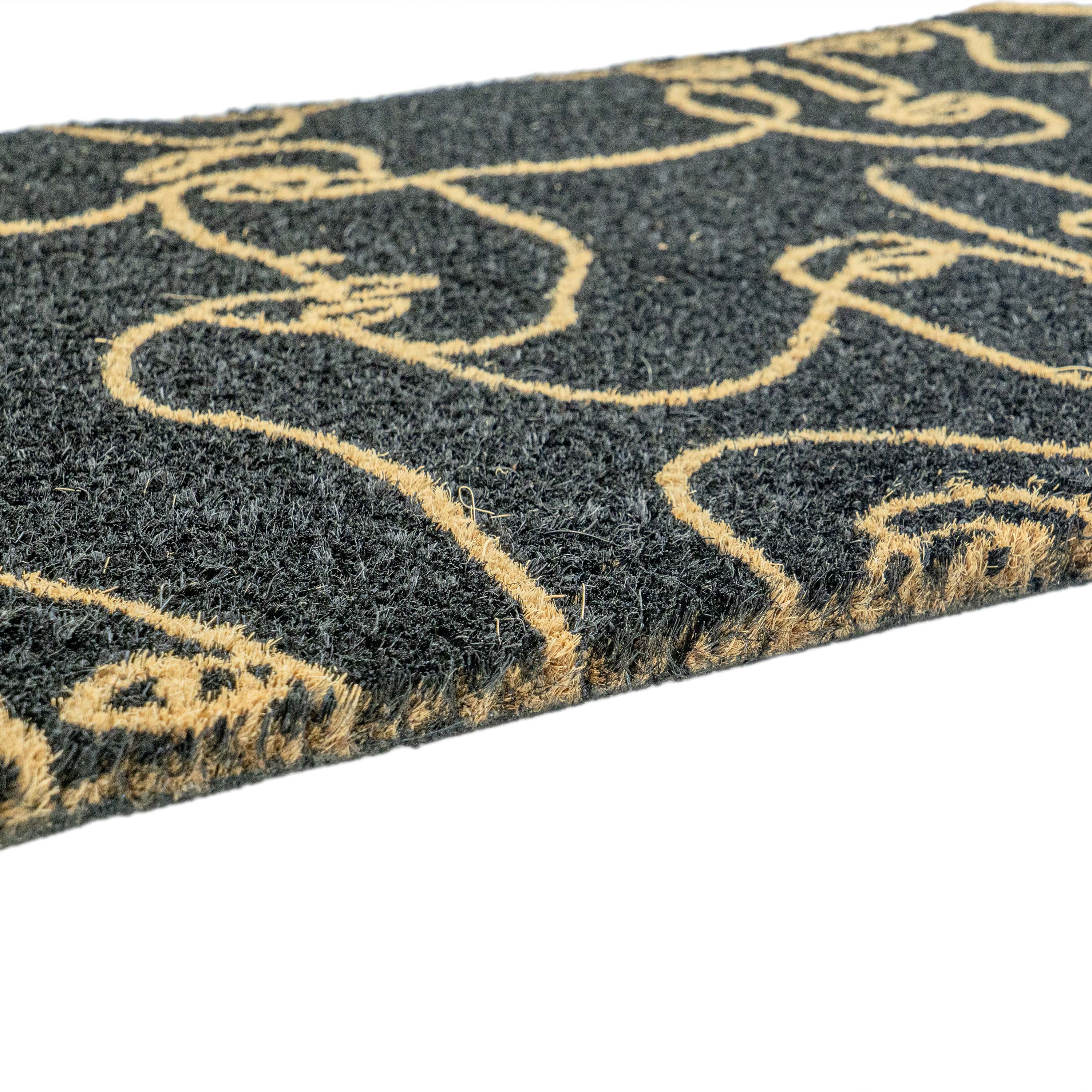PVC Backed Coir Mat Black