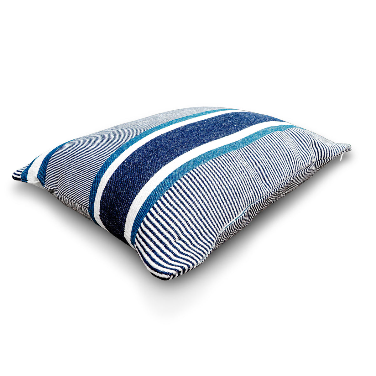 STRIPS CUSHION COVER BLUE MIX