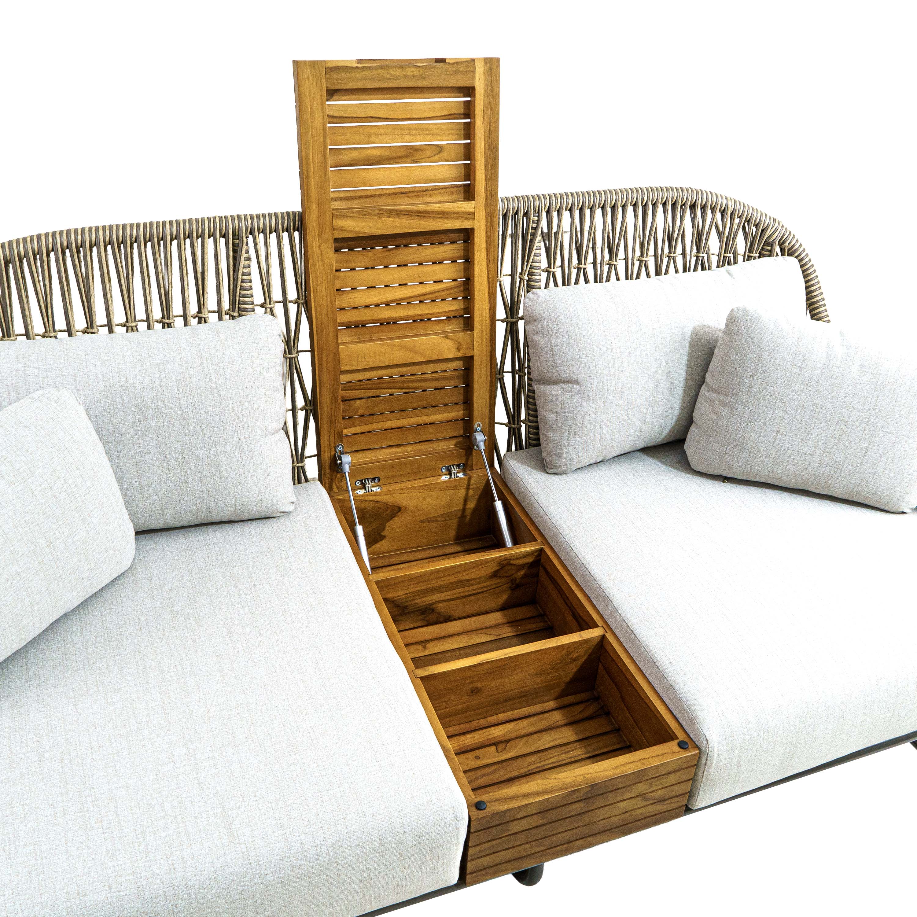 Euston Two Seater Sofa with Table and Cushions