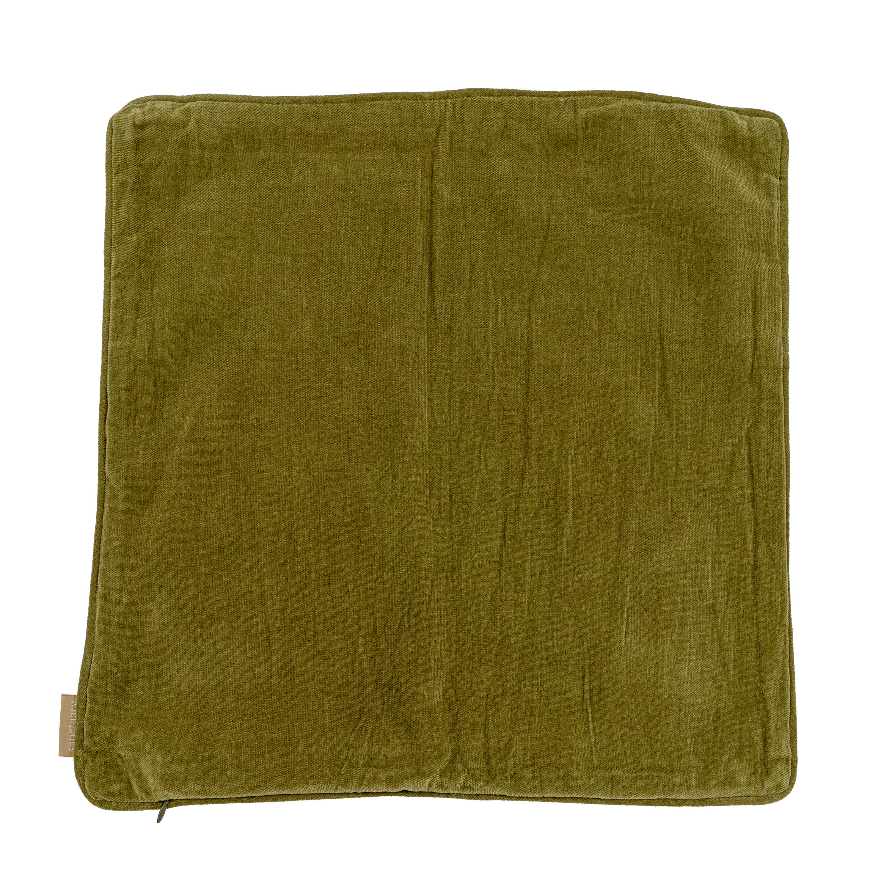 Polka Dot Olive Velvet Cushion Cover