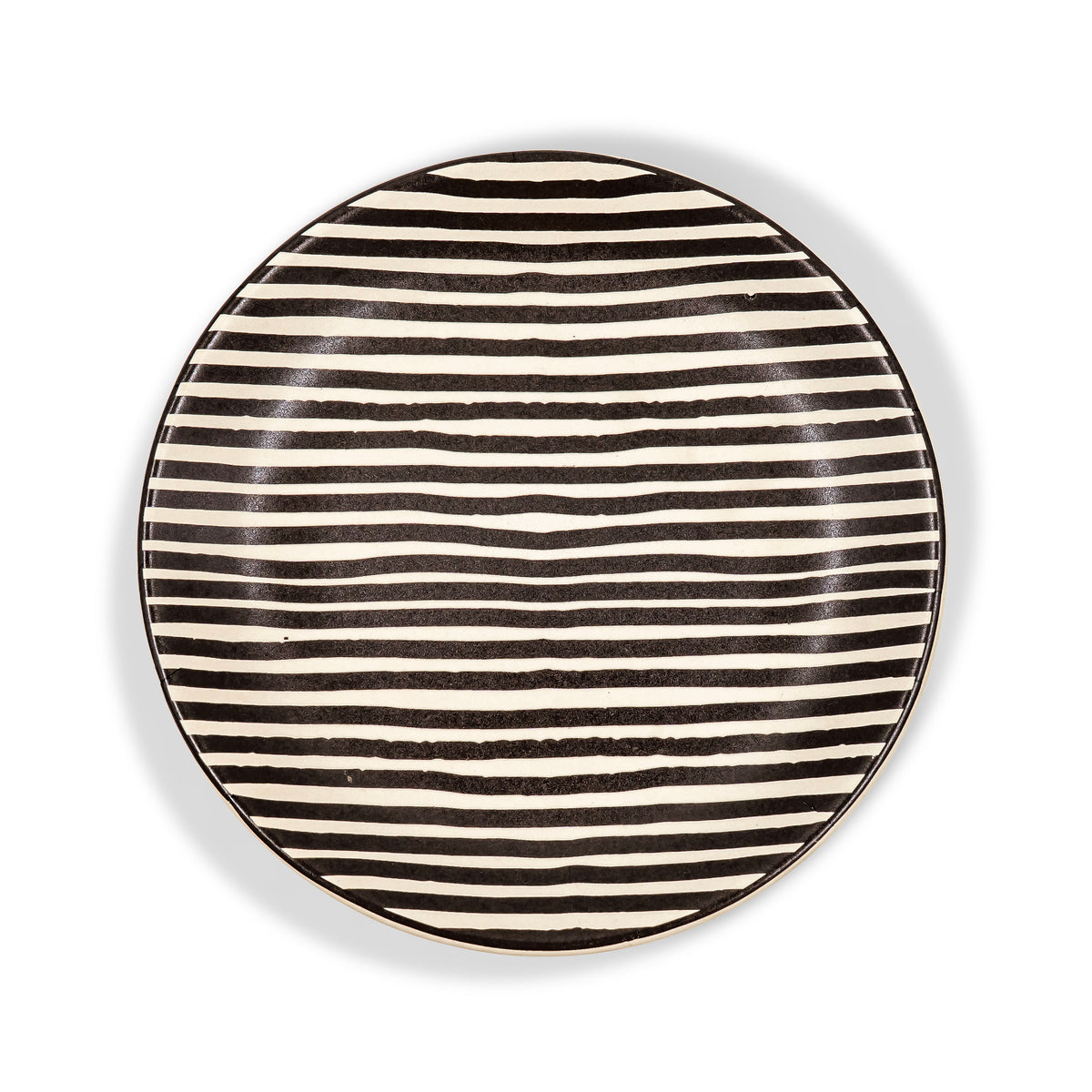 BLACK STRIPE DINNER PLATES