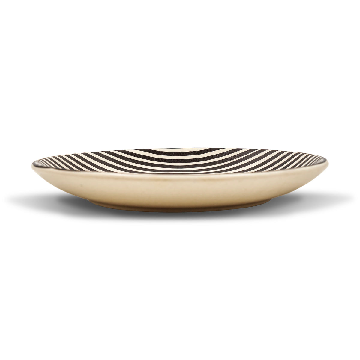 BLACK STRIPE DINNER PLATES
