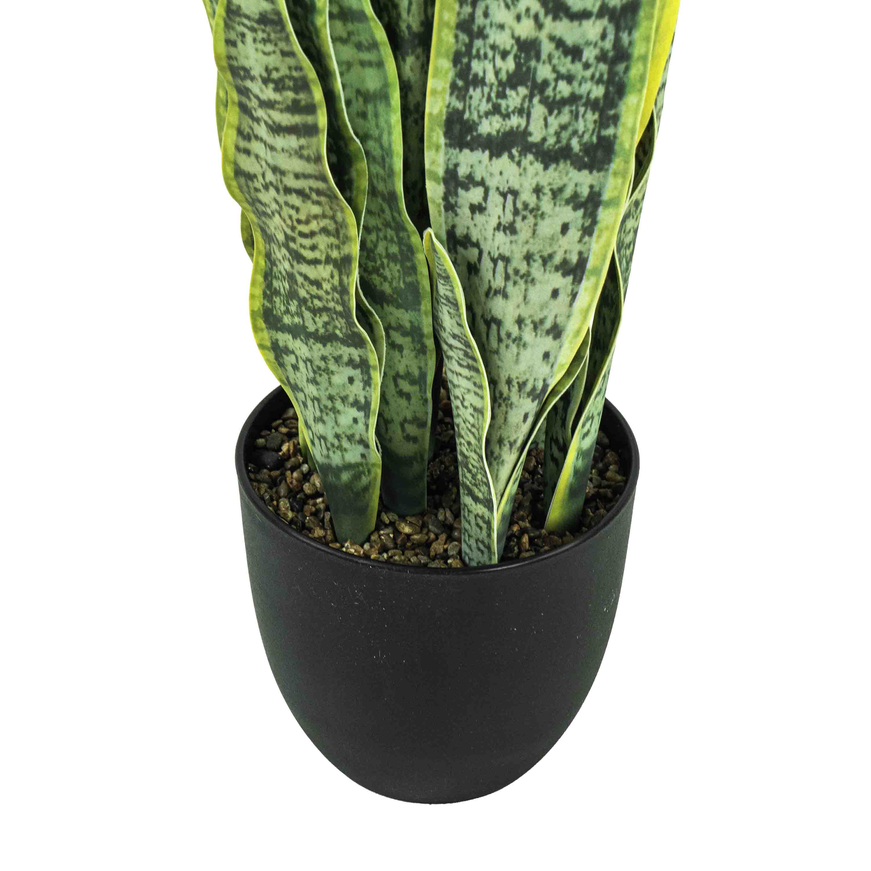 Faux Snake Plant Green With Pot