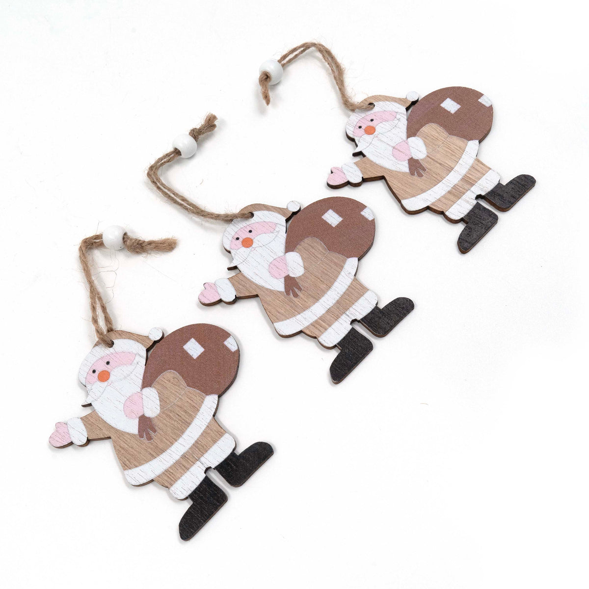 Christmas Santa Ornaments (Set of 3)