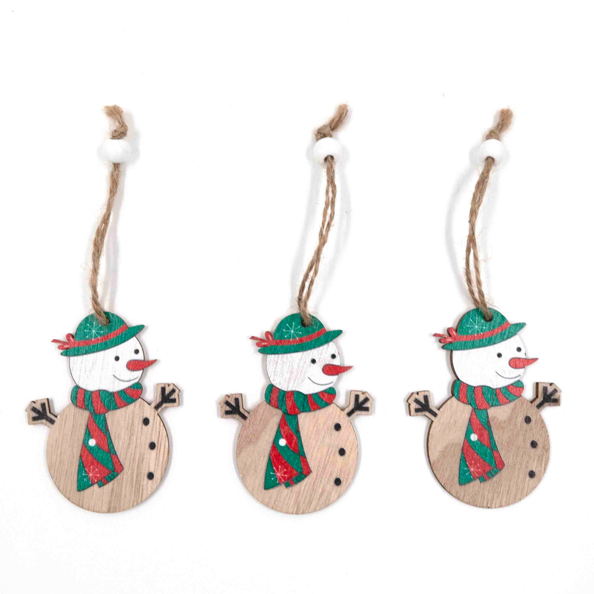 Christmas Snowman Ornaments (Set of 3)