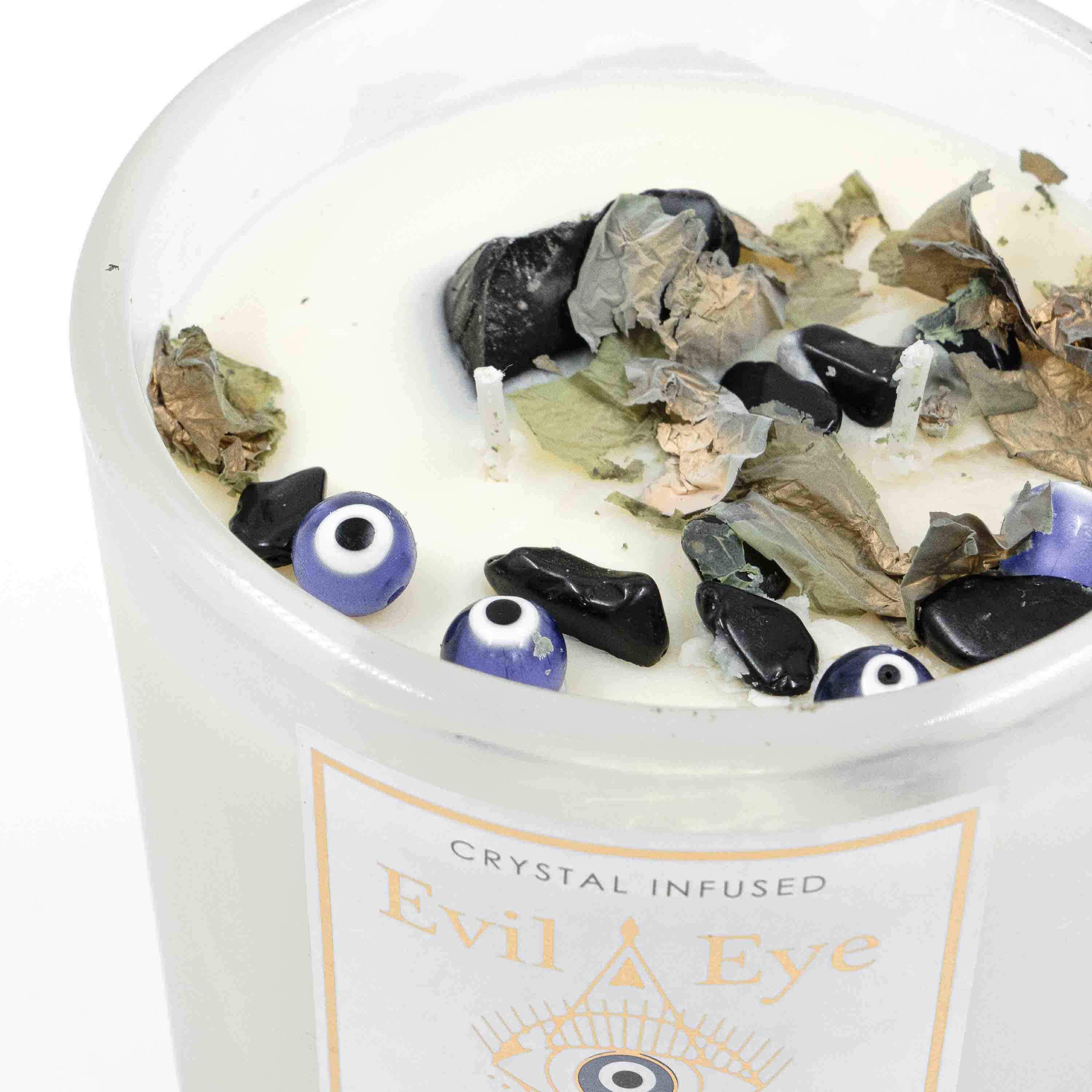 Aarom Evil Eye Crystal Jar Candle