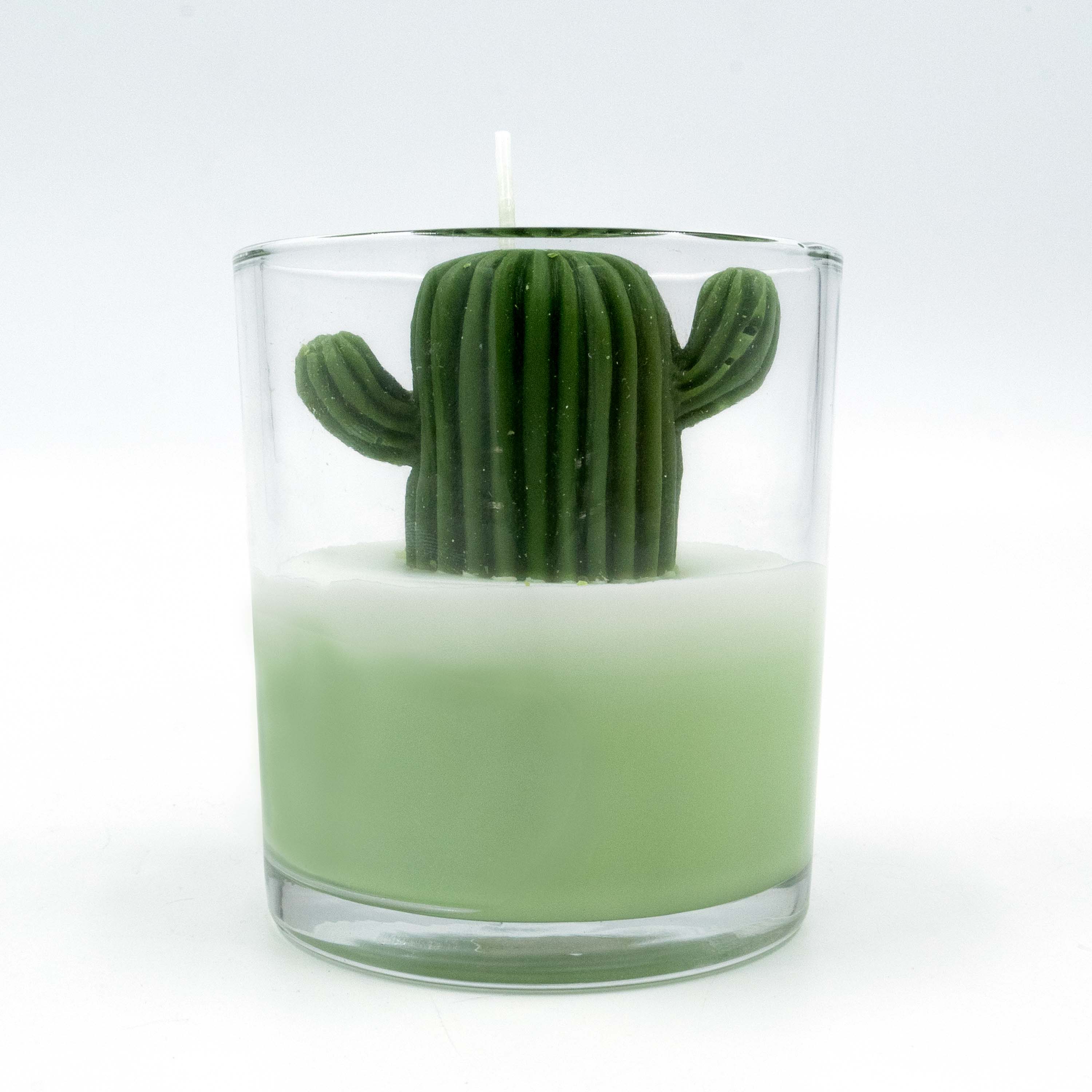 Iris Soy Bee Wax Tea Light Candle Cactus