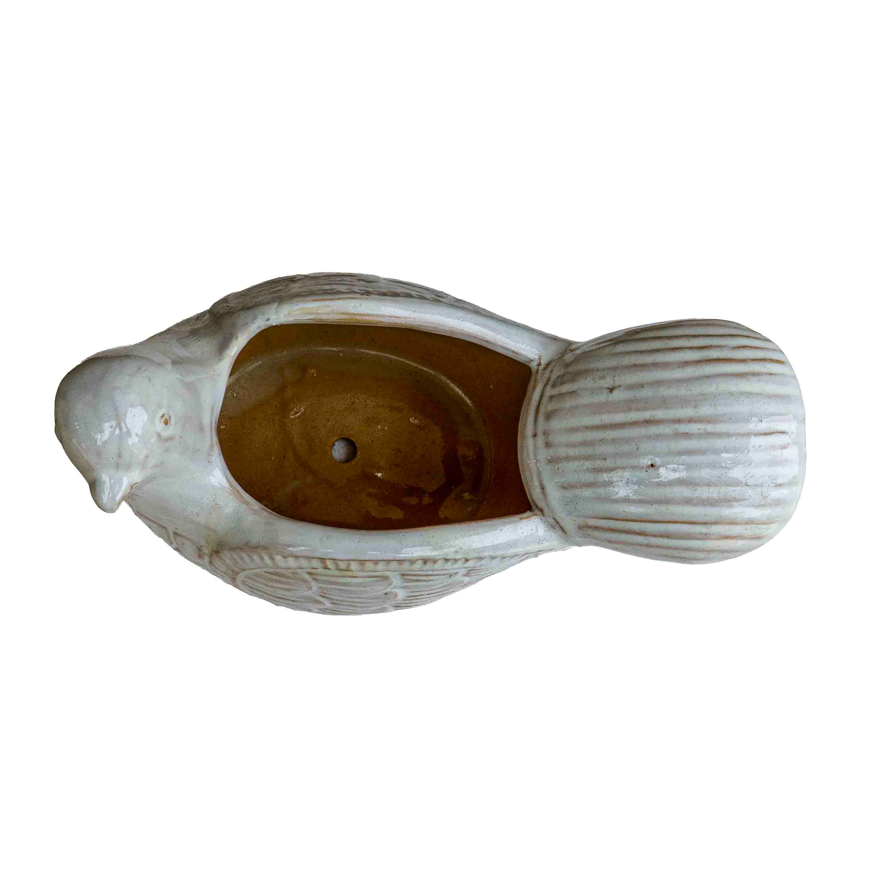 CERAMIC BIRD PLANTER