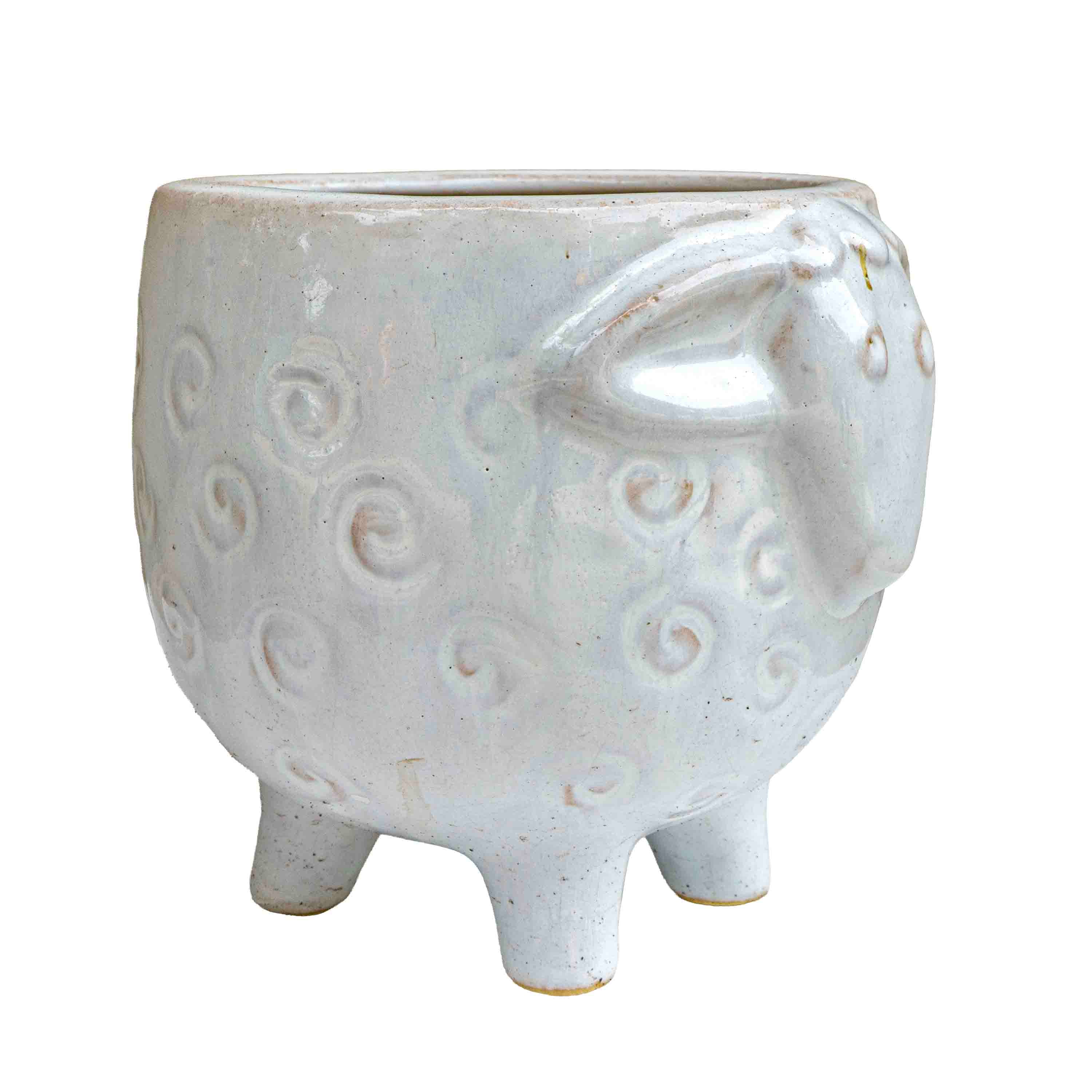 CERAMIC SHEEP PLANTER