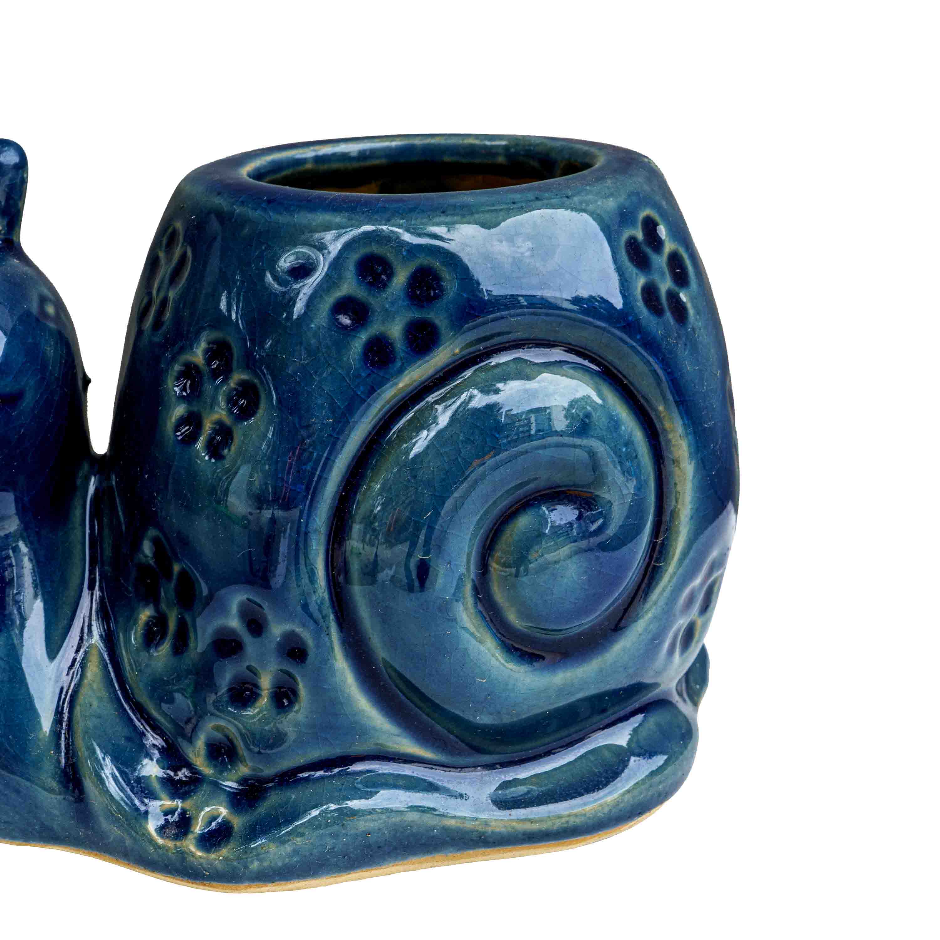 CERAMIC SNAIL PLANTER