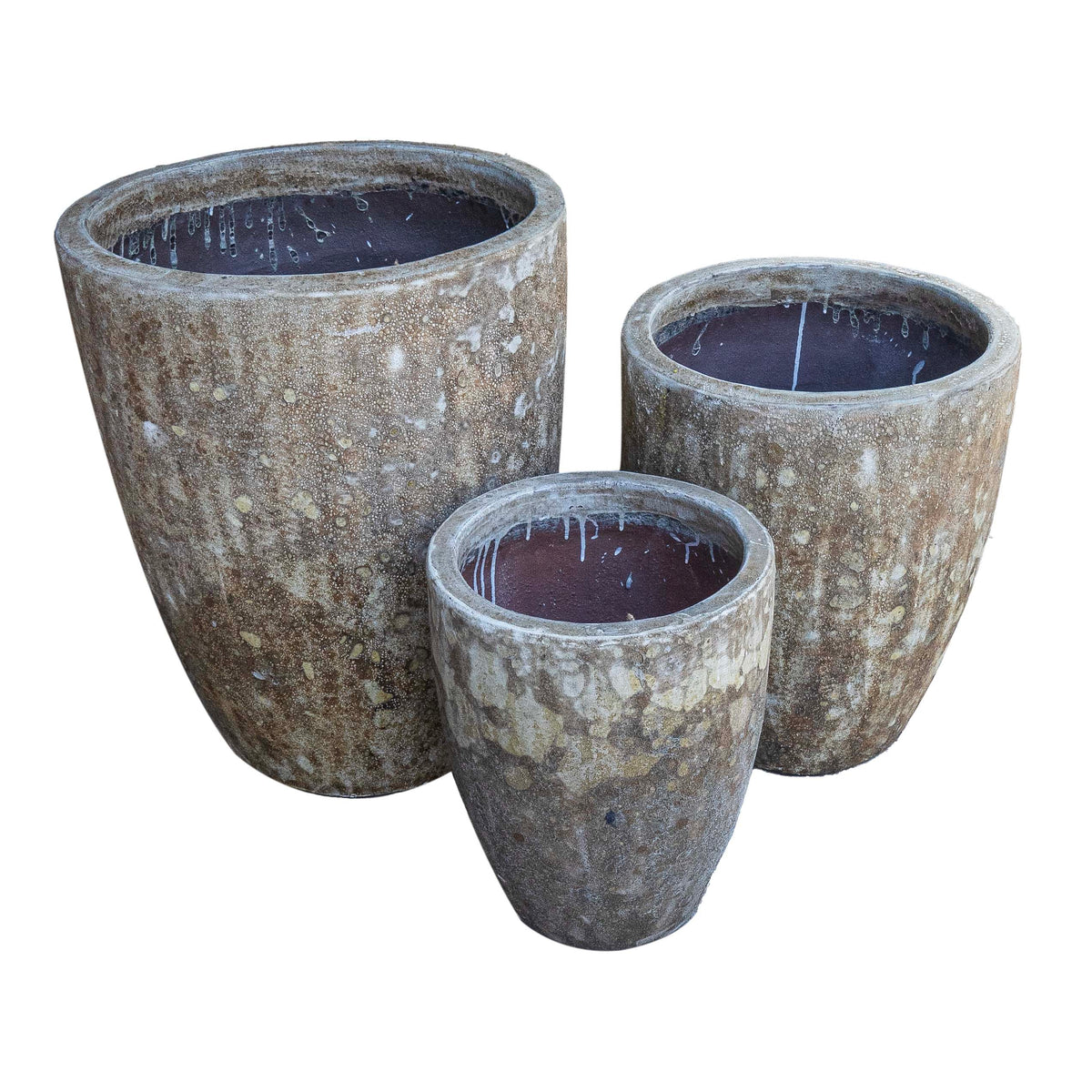 Bubble Beige Round Pot