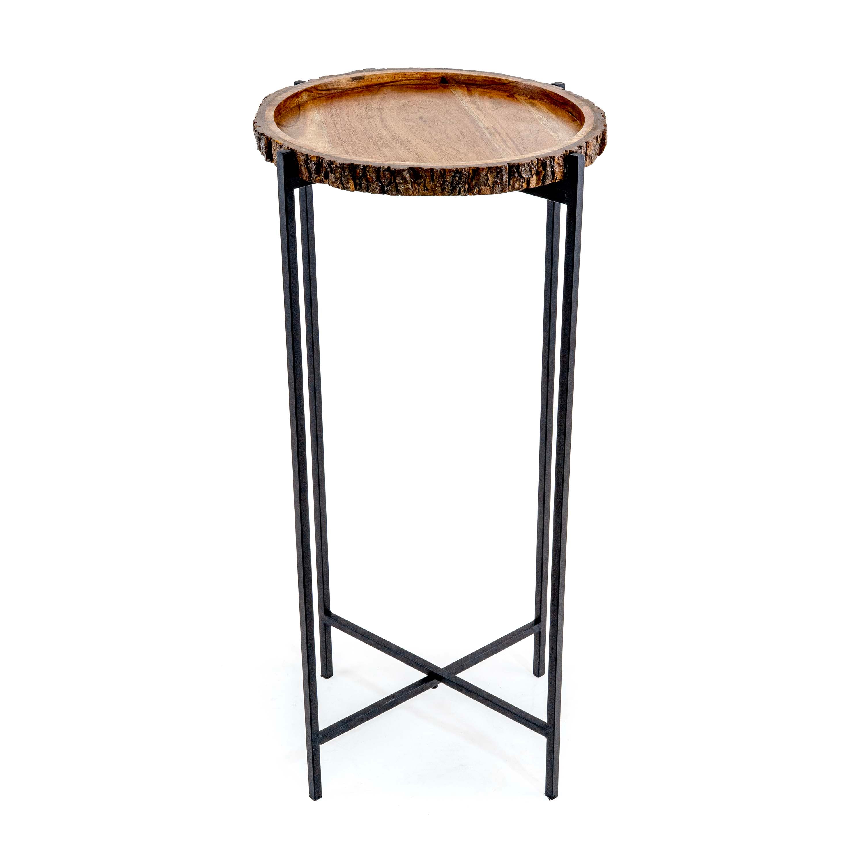 MIKAMI WOODEN TALL SIDE TABLE