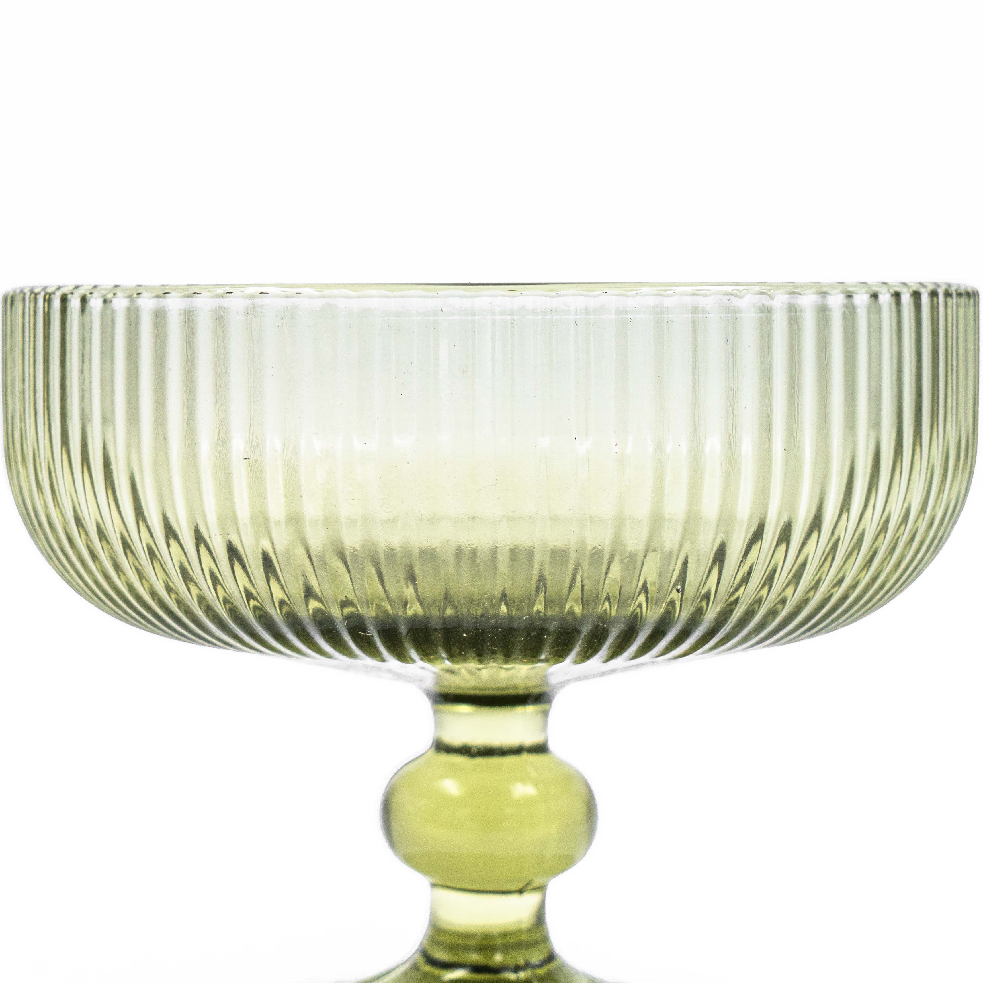 Layla Martini Fluted Glass - Green