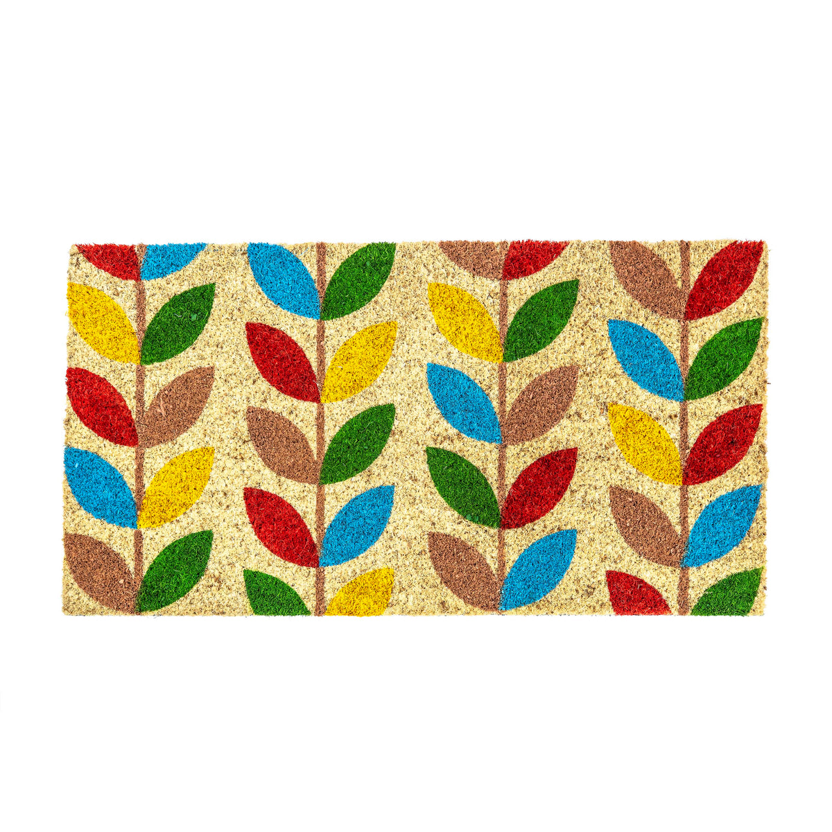 PVC Backed Coir Mat Leaf