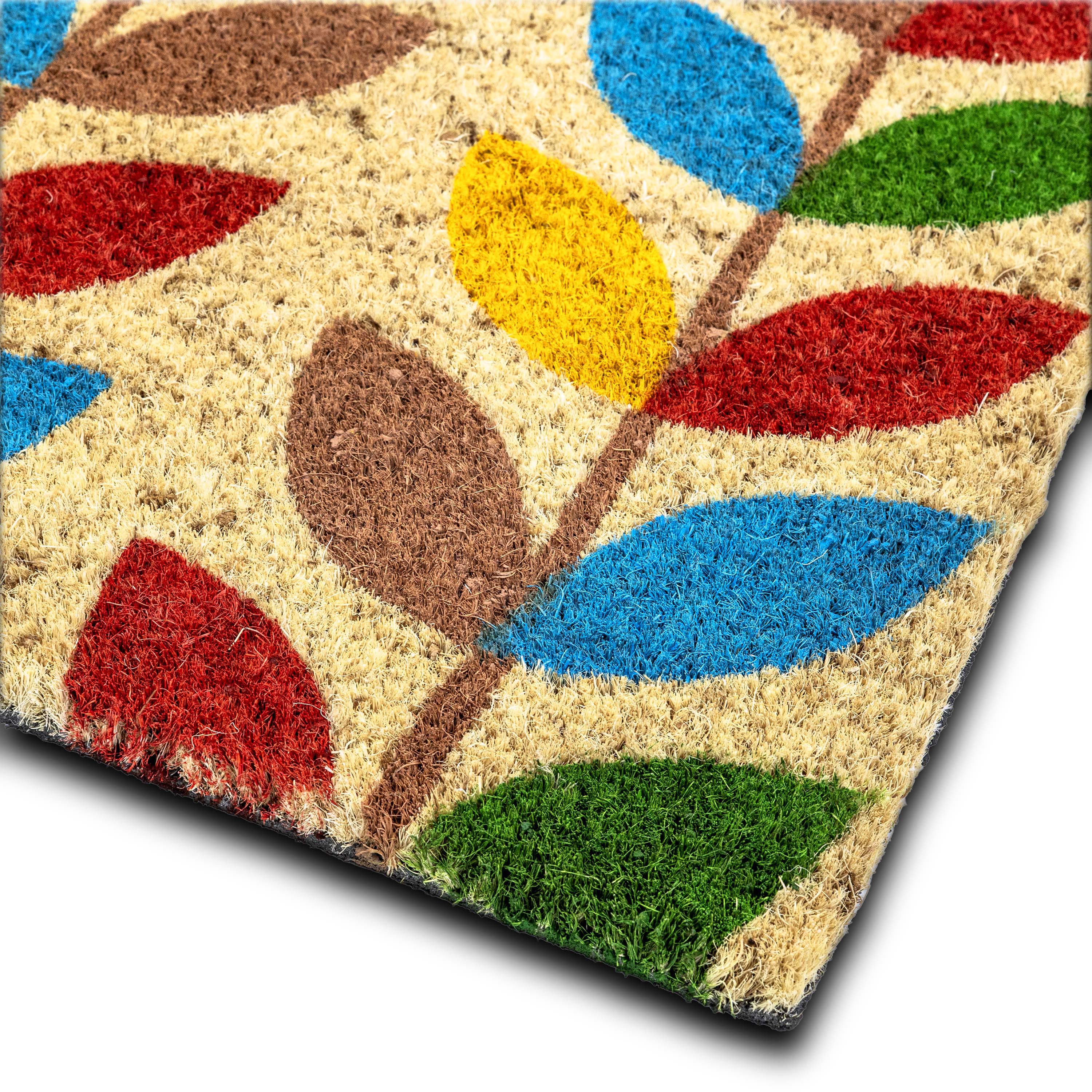 PVC Backed Coir Mat Leaf