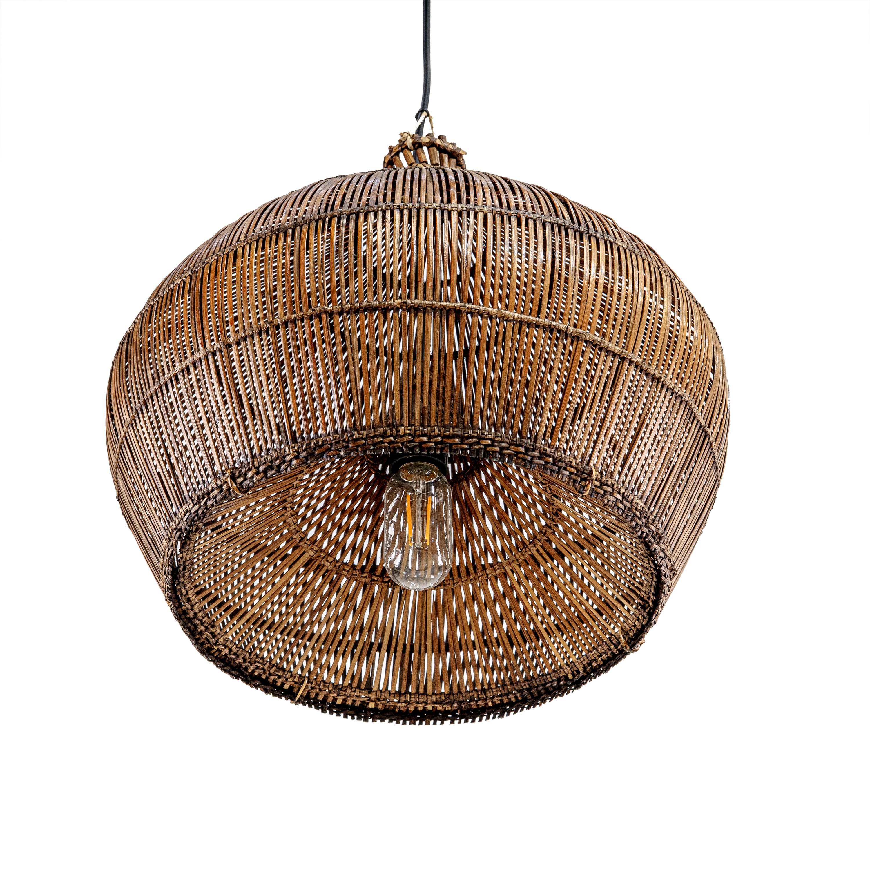 RATTAN DOME WOVEN PENDANT LAMP